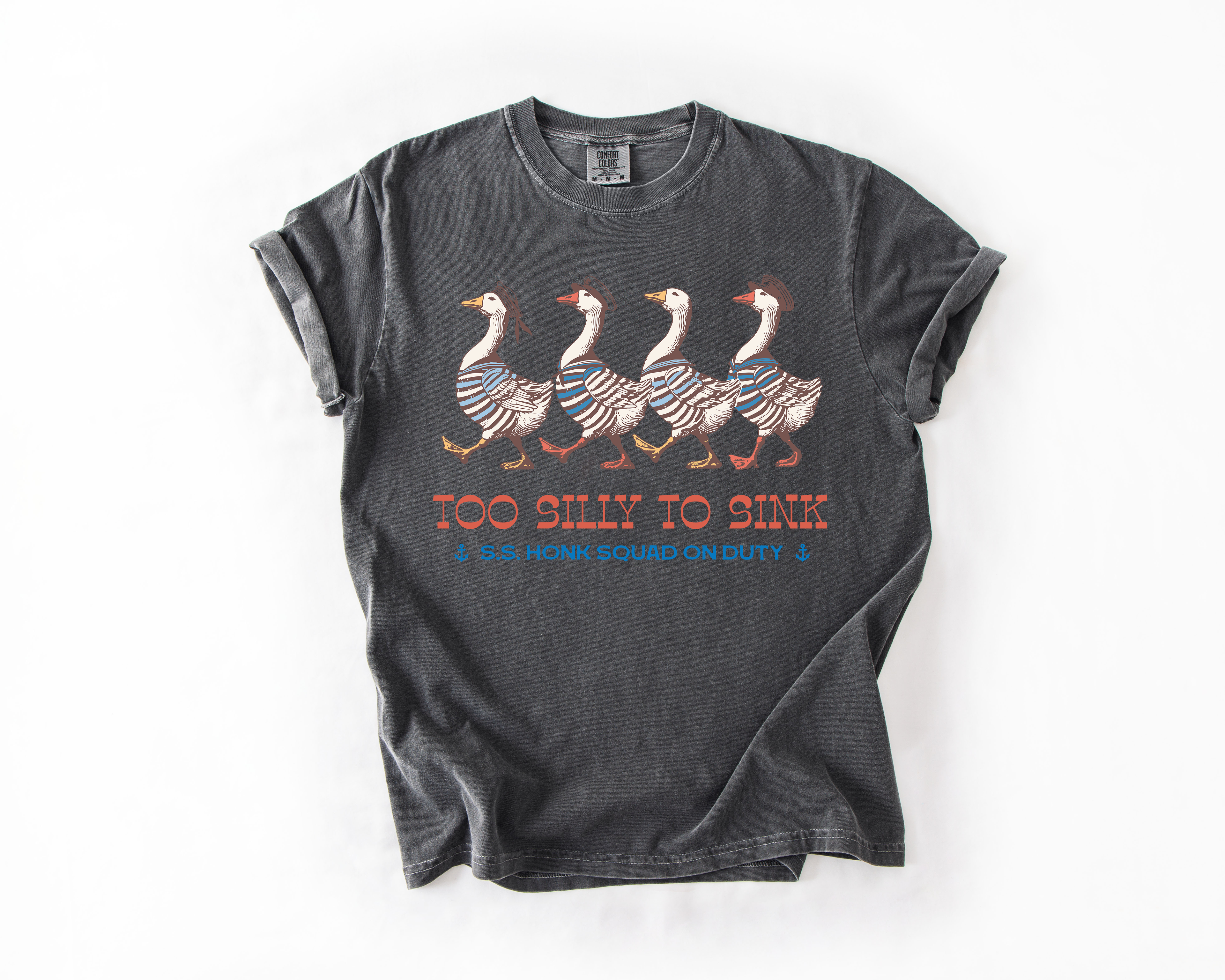 Too Silly To Sink Goose Beach Vacation Summer Travel Sundrenched Holiday Sun Edition Comfort Colors Tee