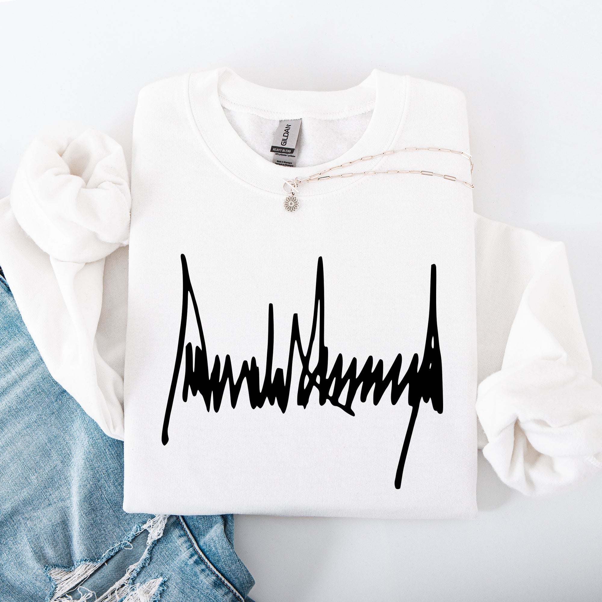 Trump Signature Patriotic USA 4th Of July Political Statement Limited Edition Sweatshirt