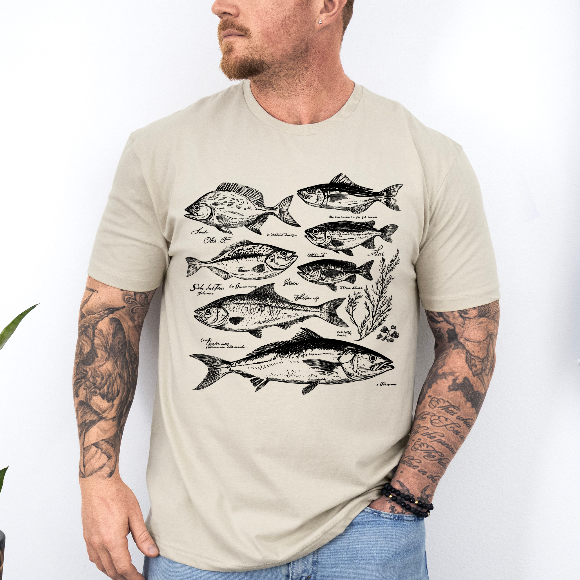 Vintage Fish Retro Print Classic Fishing Artwork Nostalgia For Anglers Graphic Tee