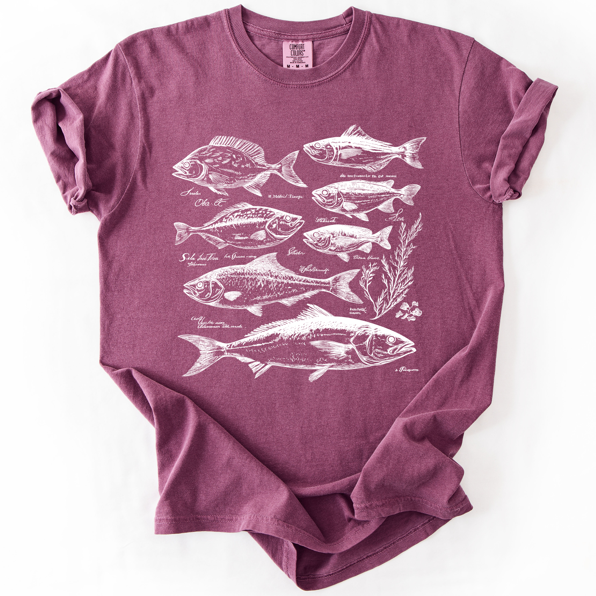Vintage Fish Retro Print Classic Fishing Theme Angler Artwork For Fishermen And Outdoor Lovers Comfort Colors Tee