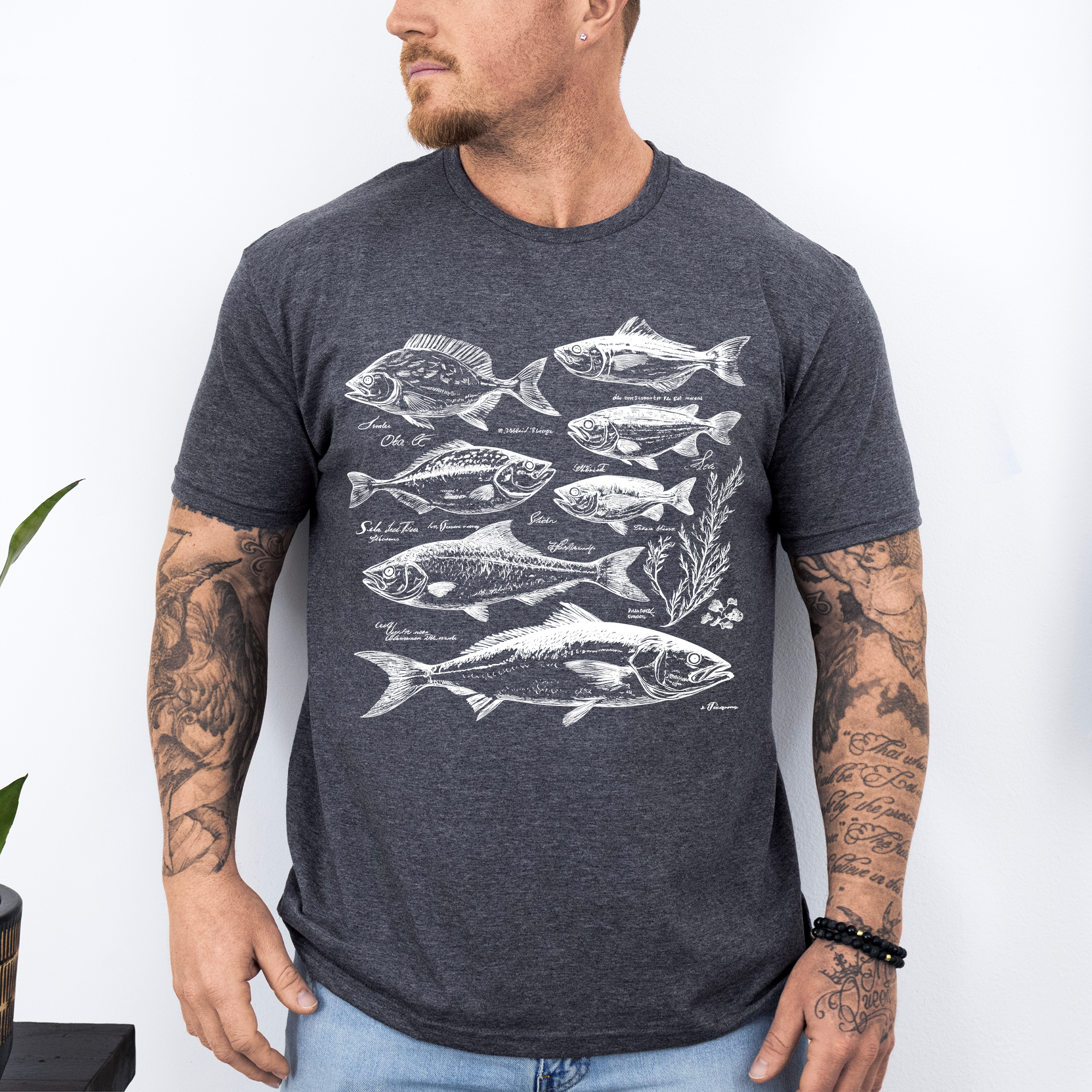 Vintage Fish Retro Print Classic Fishing Artwork Nostalgia For Anglers Graphic Tee