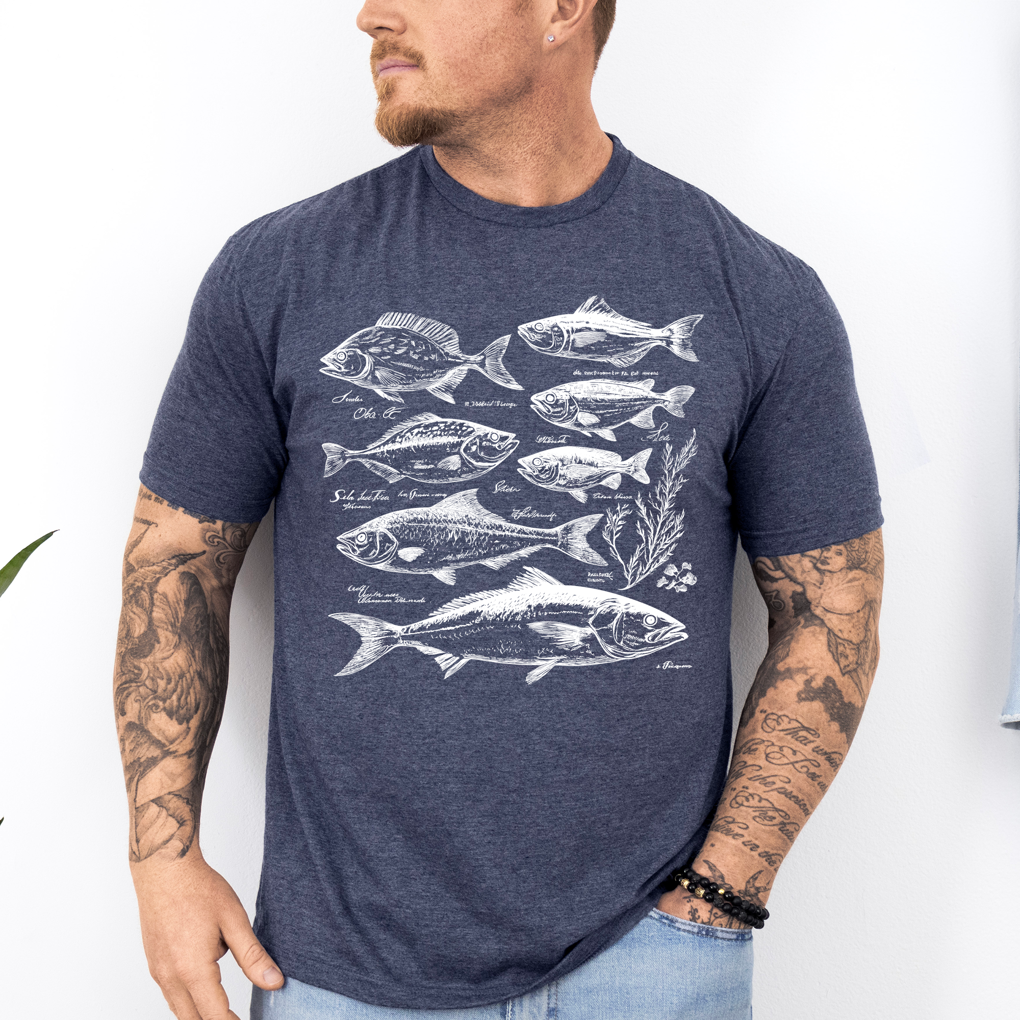 Vintage Fish Retro Print Classic Fishing Artwork Nostalgia For Anglers Graphic Tee