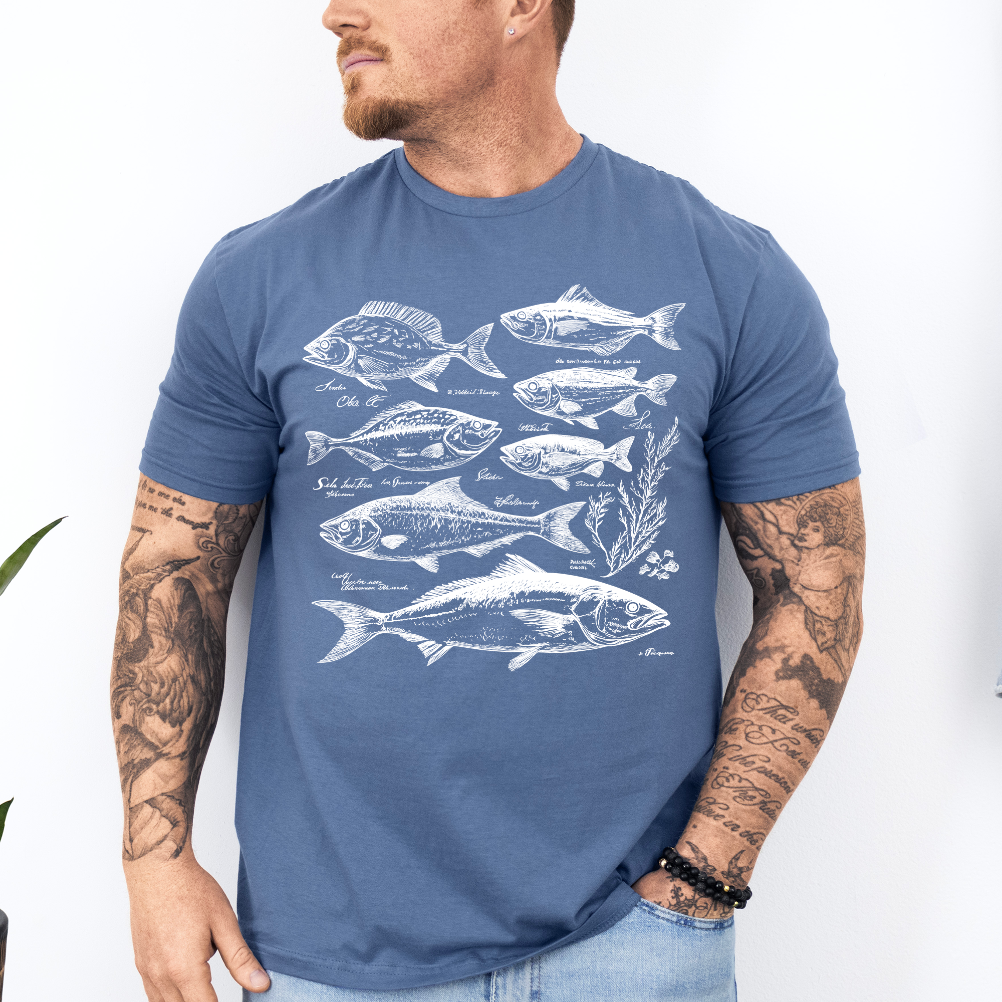 Vintage Fish Retro Print Classic Fishing Artwork Nostalgia For Anglers Graphic Tee