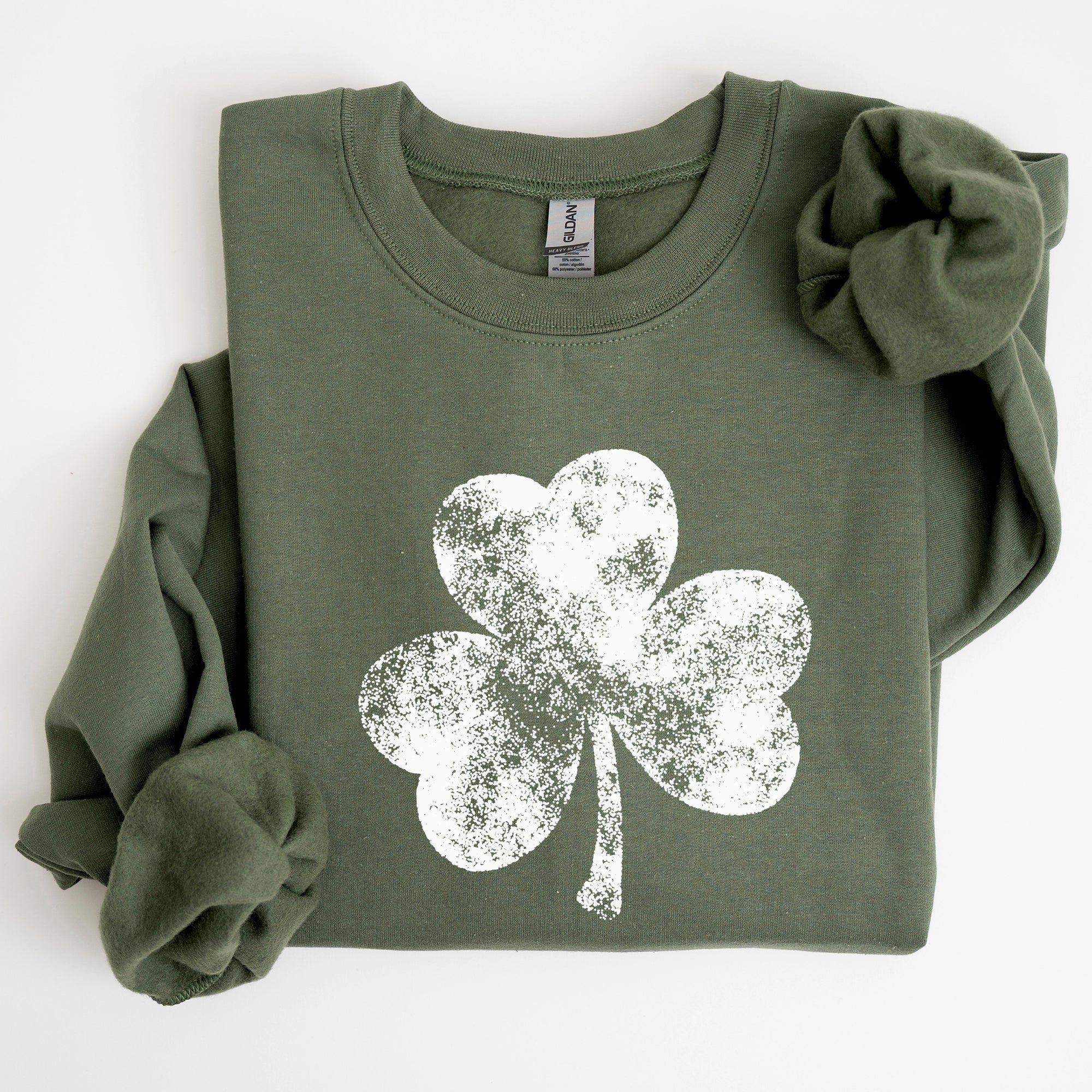 Vintage Shamrock St Patrick's Day Celebration Irish Pride Classic Motif For Festive Wear Sweatshirt