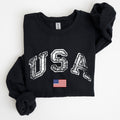 Vintage USA Retro Flag America Fourth Of July Patriotic Pride Emblem Independence Day Sweatshirt