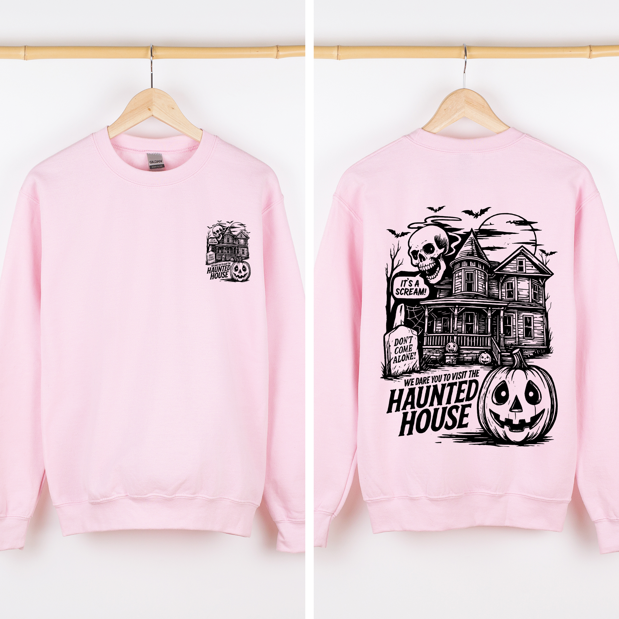 We Dare You To Visit The Haunted House Spooky Halloween Theme Limited Edition Graphic Sweatshirt