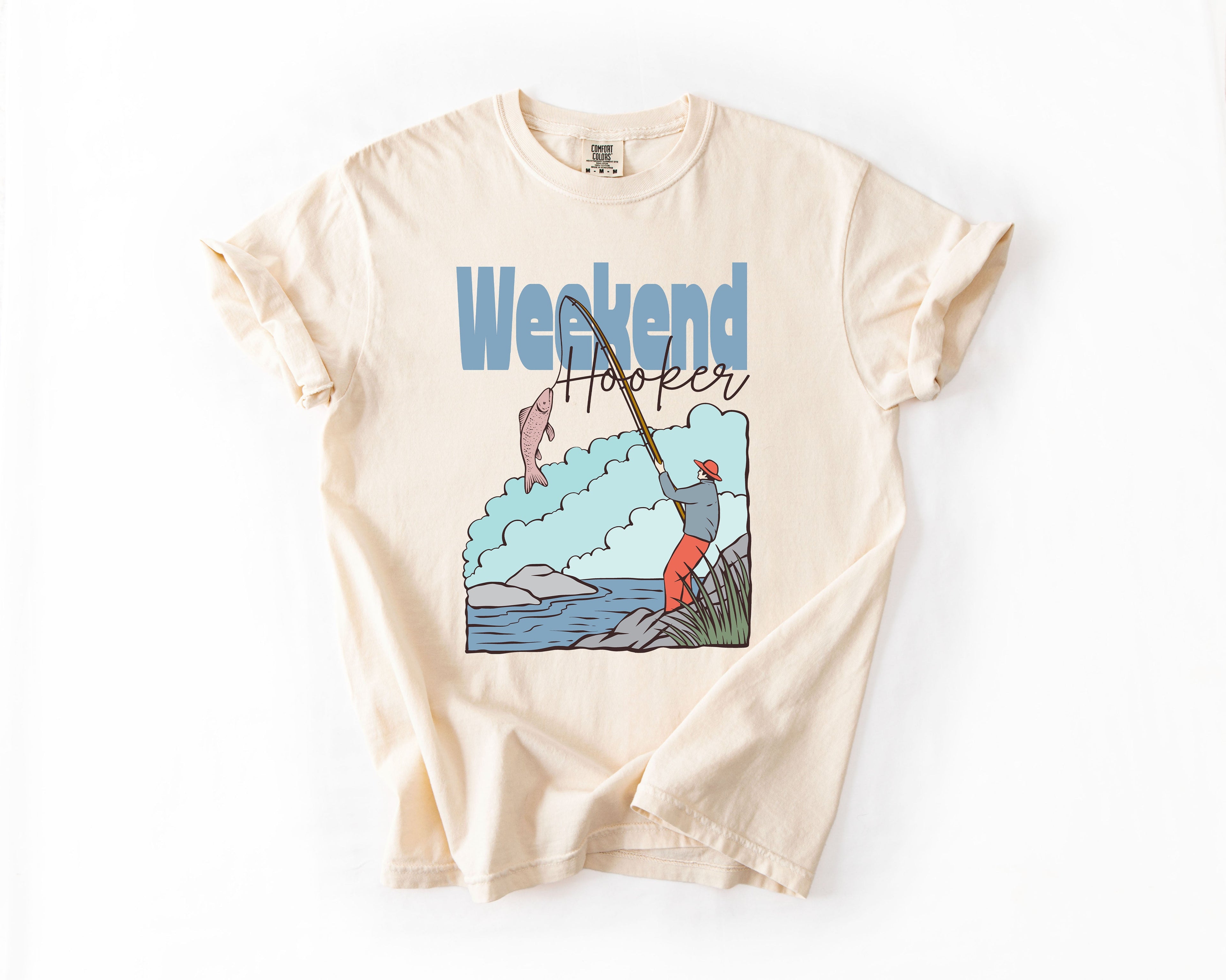 Weekend Hooker Adventure Boat Lake Life Camping Outdoor Nature Travel Comfort Colors Tee