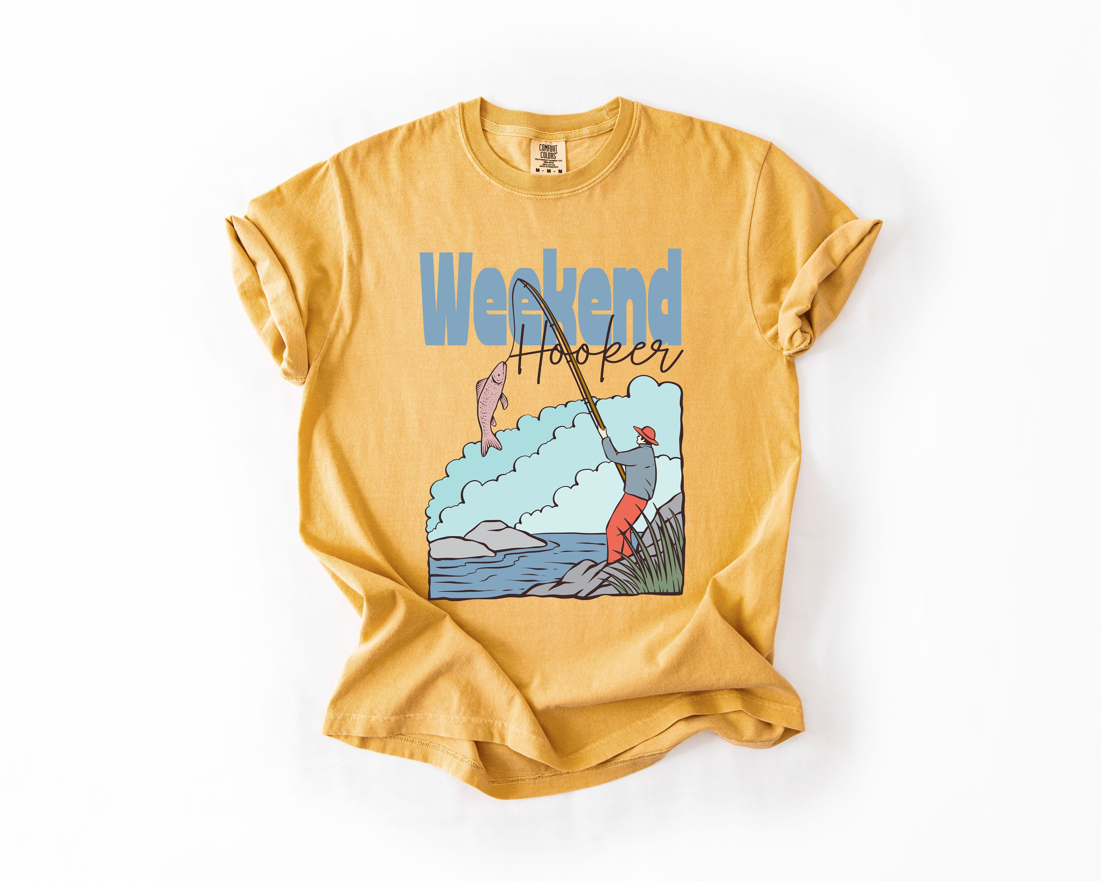 Weekend Hooker Adventure Boat Lake Life Camping Outdoor Nature Travel Comfort Colors Tee