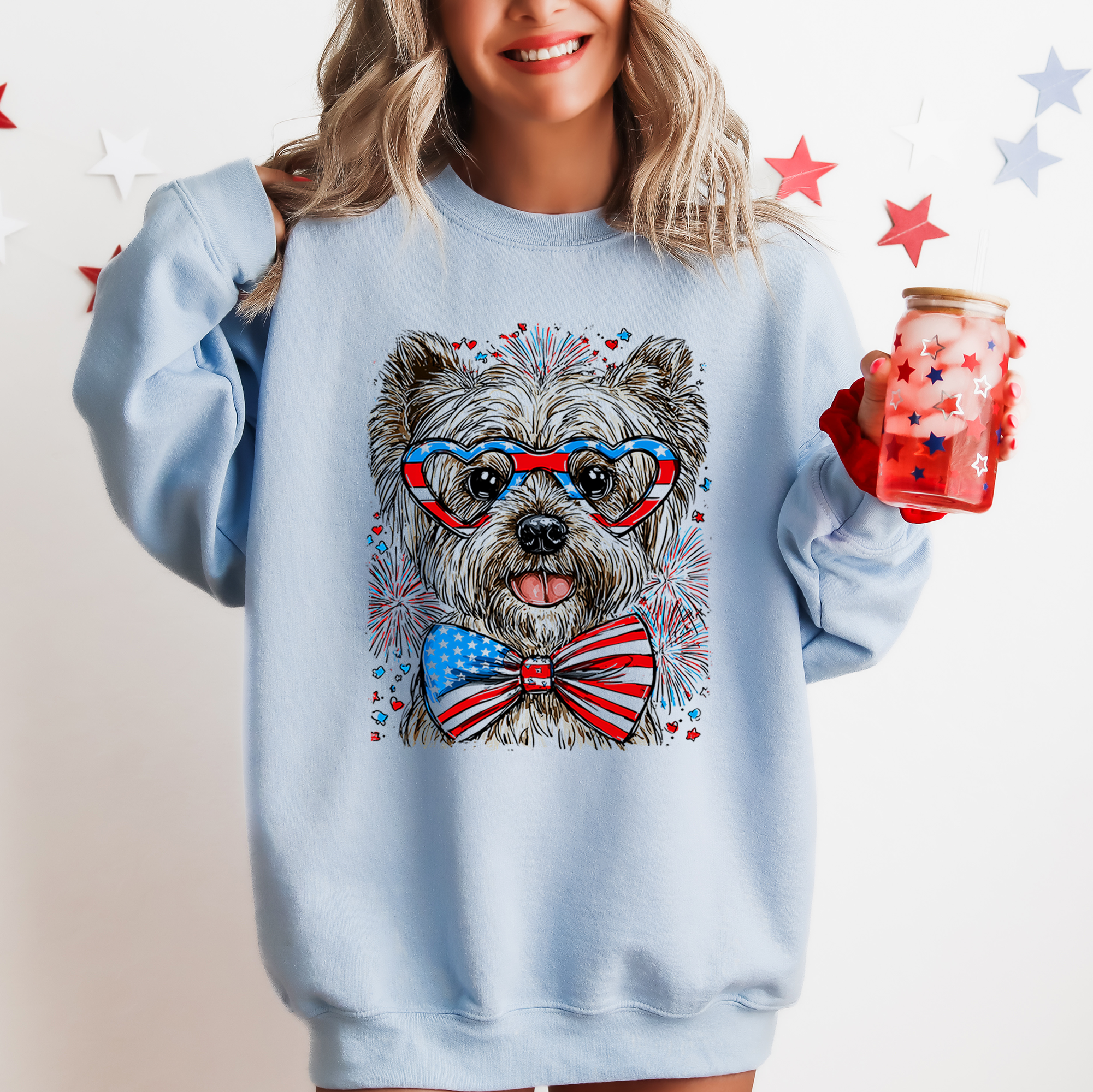 Westie Patriotic USA West Highland White Terrier 4th of July Pet Lover Sweatshirt