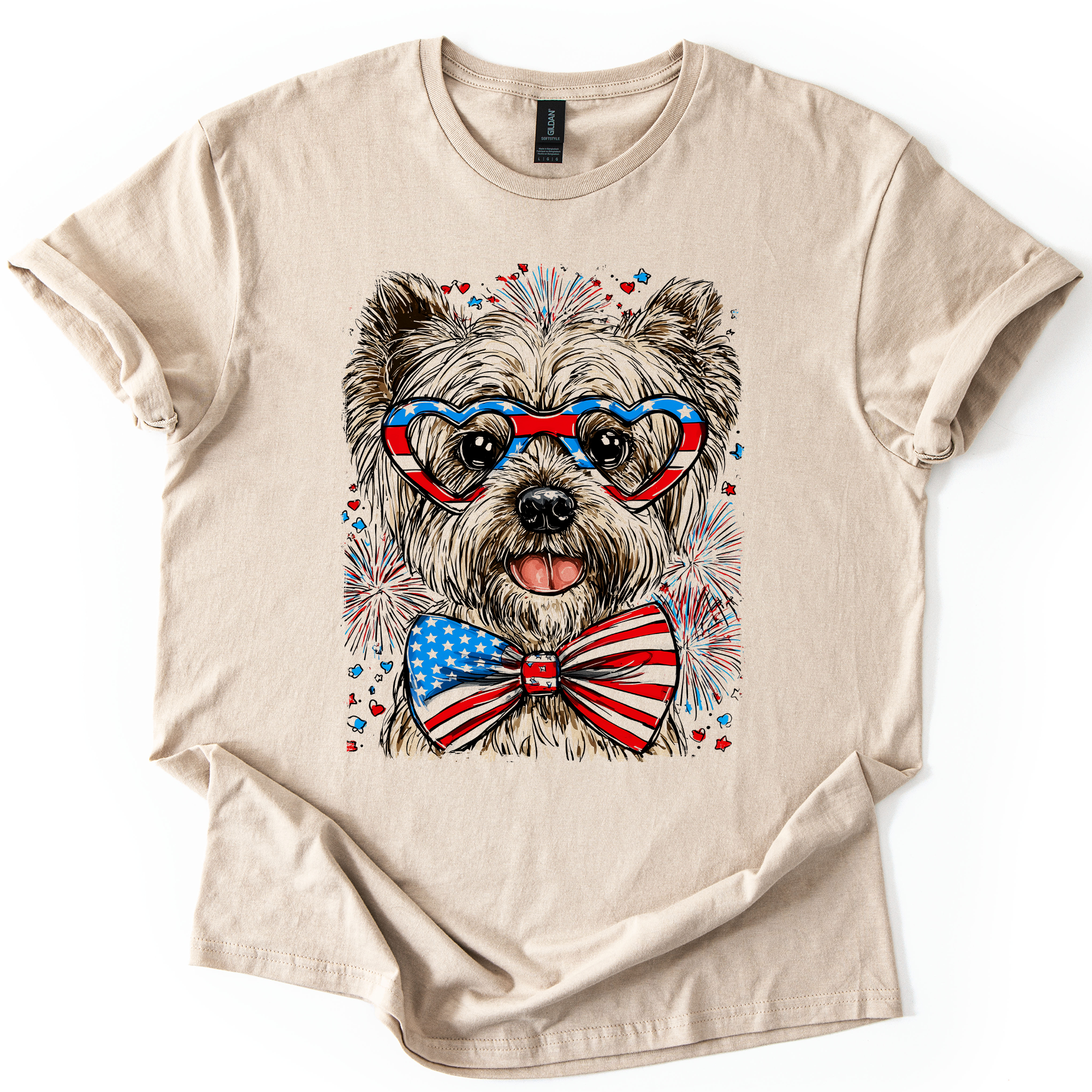 Westie Patriotic West Highland White Terrier USA 4th of July Pride Pet Lover Edition Graphic Tee