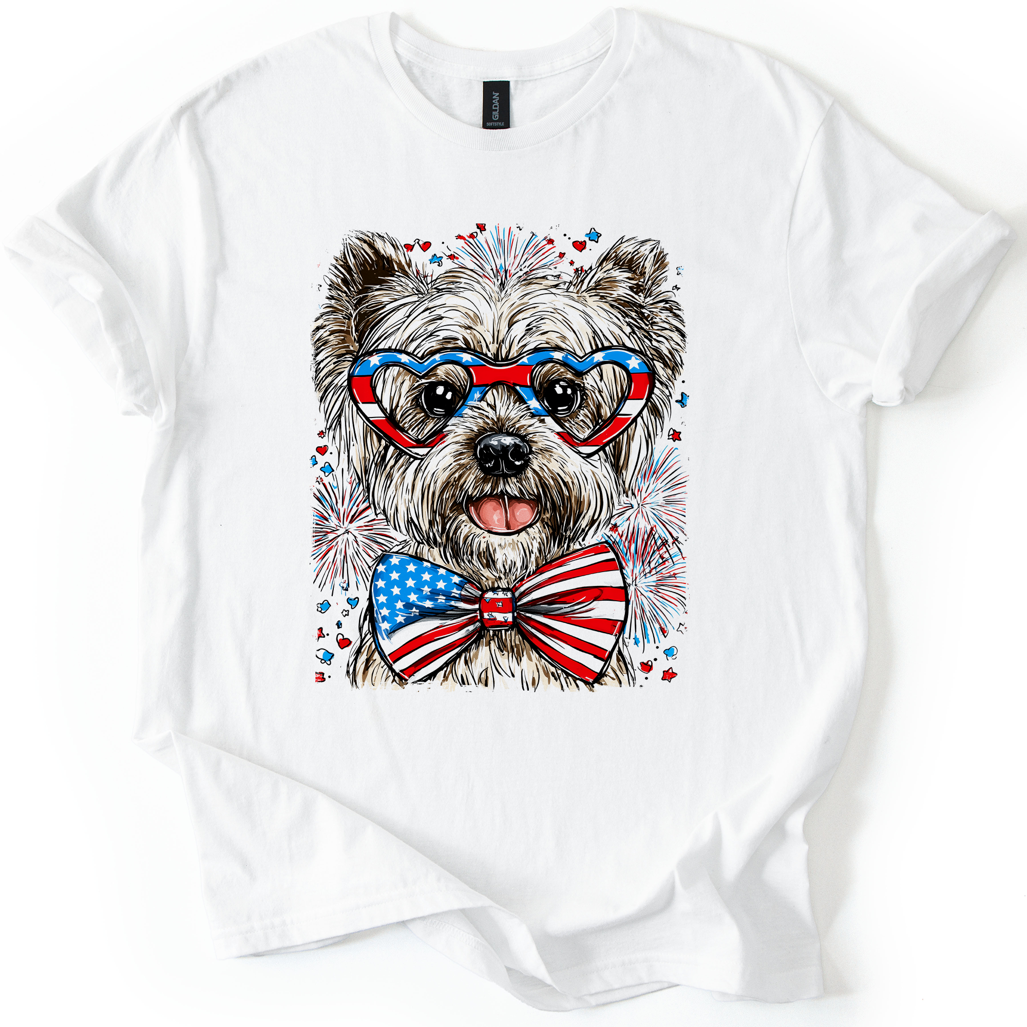 Westie Patriotic West Highland White Terrier USA 4th of July Pride Pet Lover Edition Graphic Tee