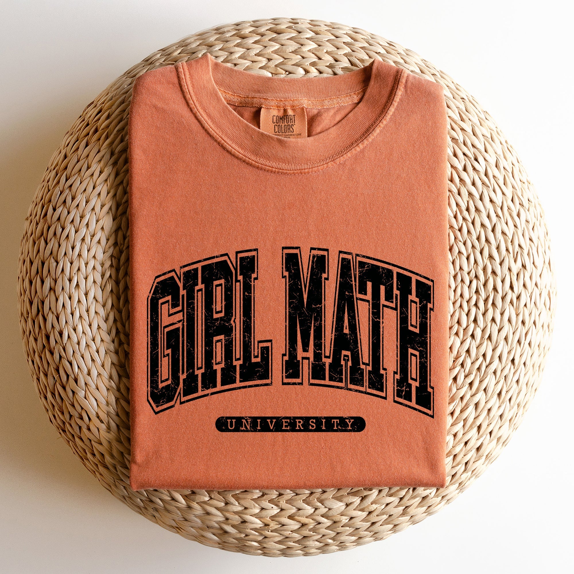 Girl Math University Retro Academic Chic Vintage Inspired Premium Quality Comfort Colors Tee