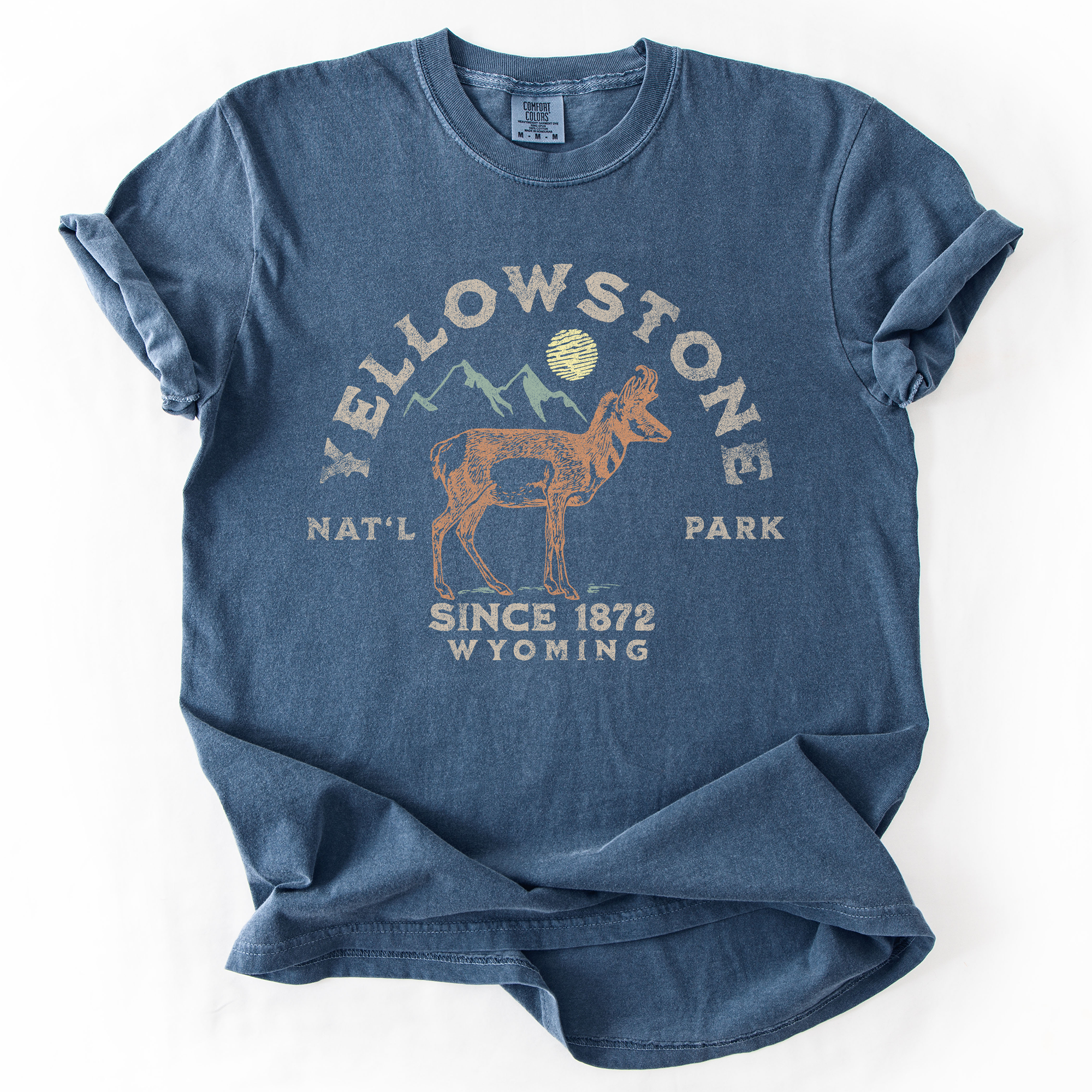 Yellowstone National Park Wyoming Nature Outdoors Camping Hiking Comfort Colors Tee