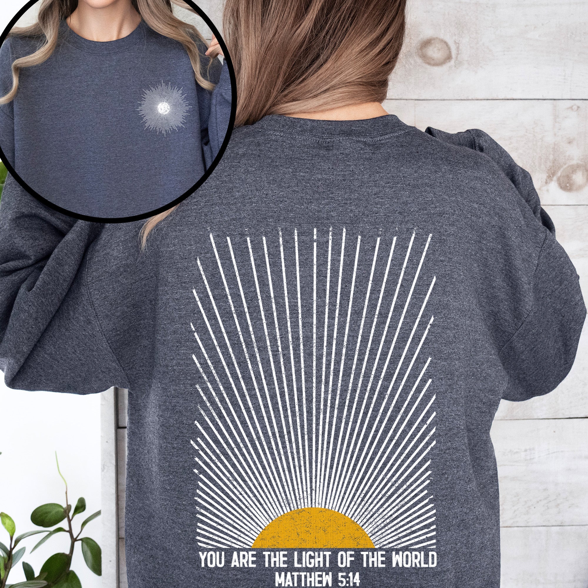 You Are The Light Of The World Christian Faith Bible Verse Encouraging Believer Daily Sweatshirt
