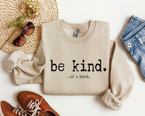 Be Kind Be Kind College Campus Sarcasm Be Kind Statement For The Daily Campus Wardrobe Sweatshirt