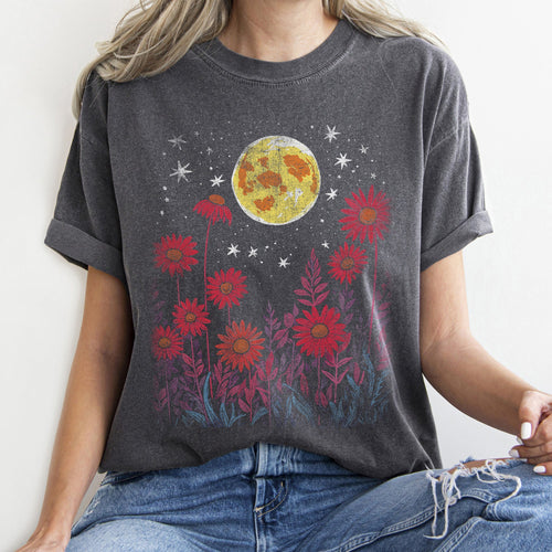 Bohemian Garden Moon Comfort Colors Tee