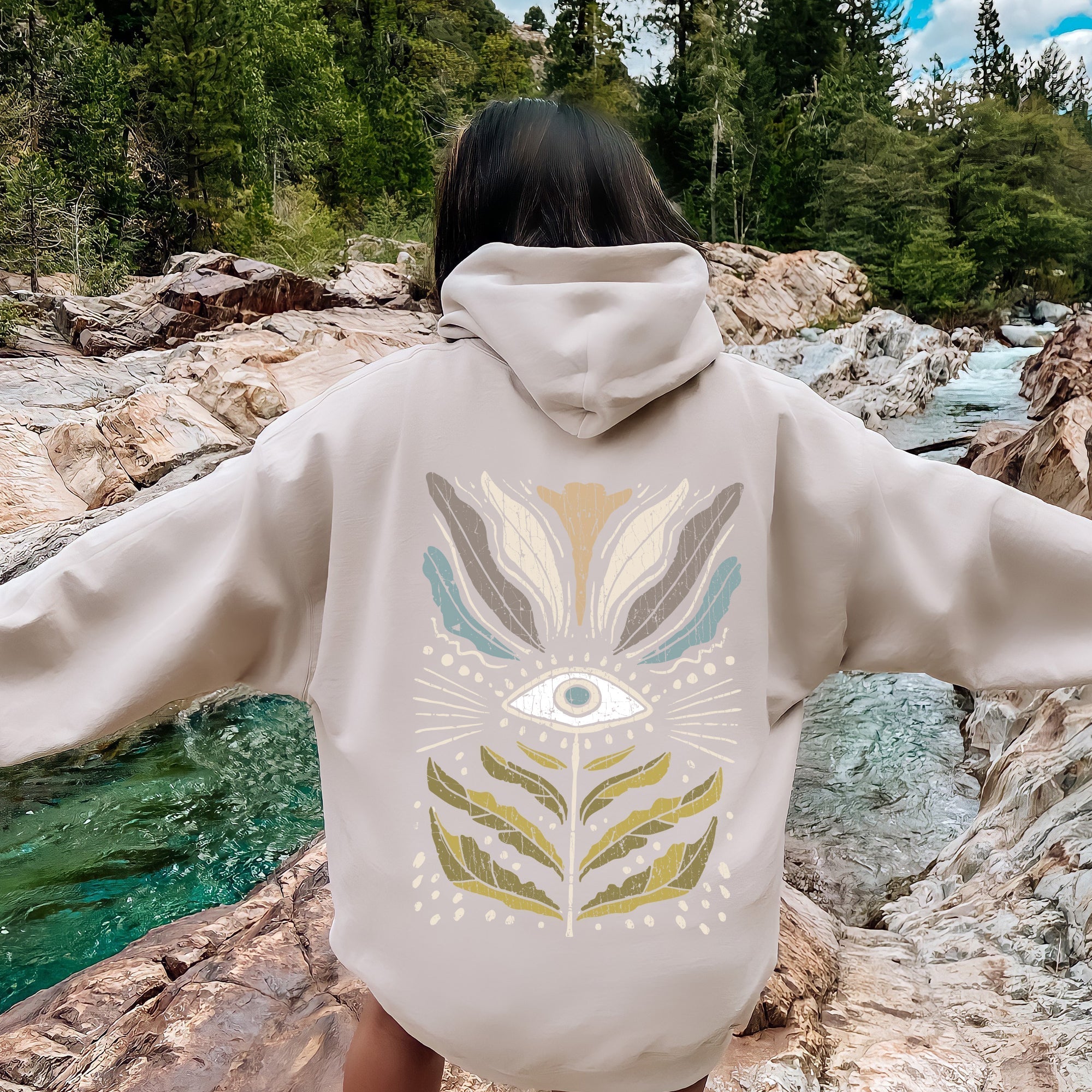 Mystical Floral Vintage Garden Mandala Dreamscape Ethereal Nightfall Edition Hoodie