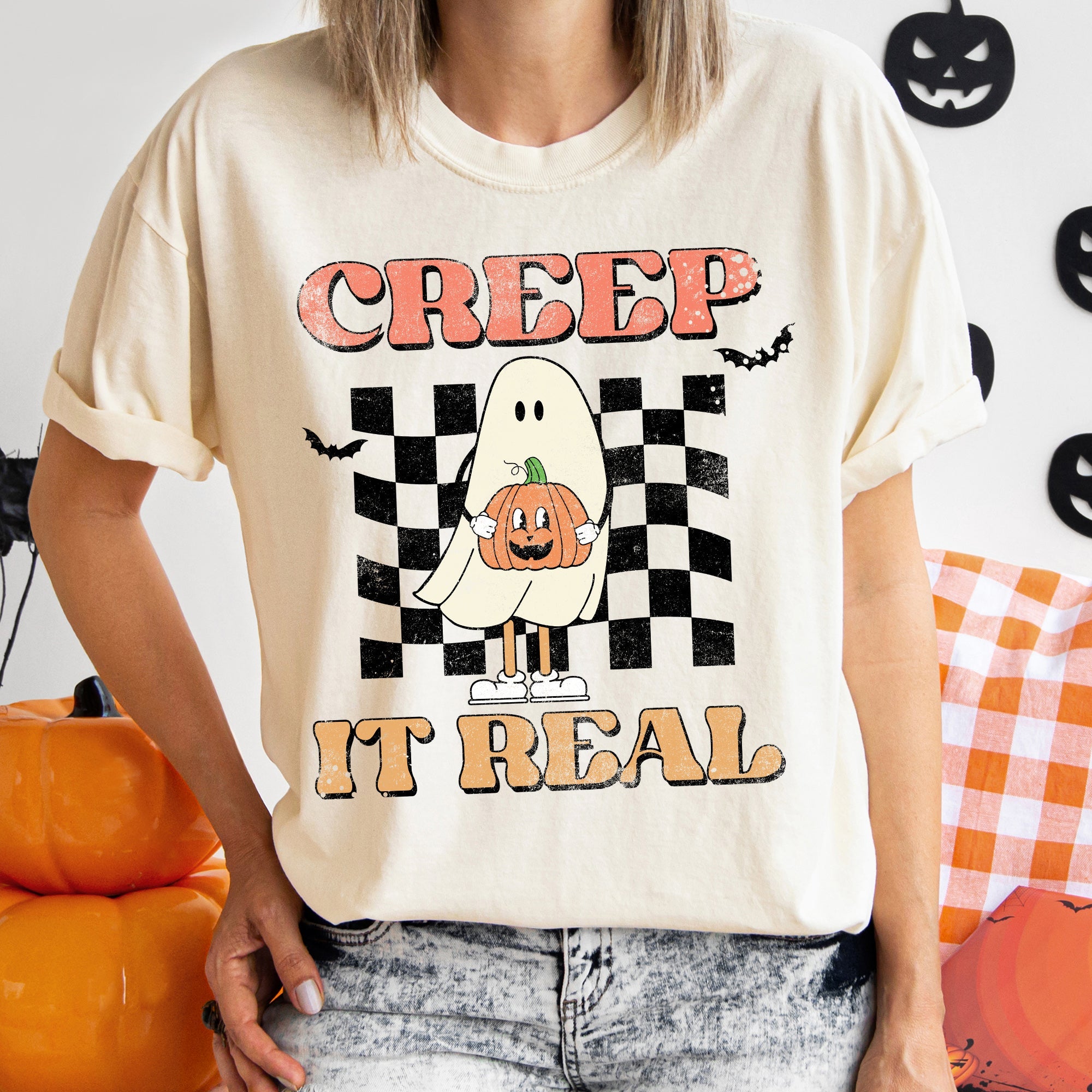 Creep It Real Vintage Halloween Spooky Edition Limited Edition Comfort Colors Tee