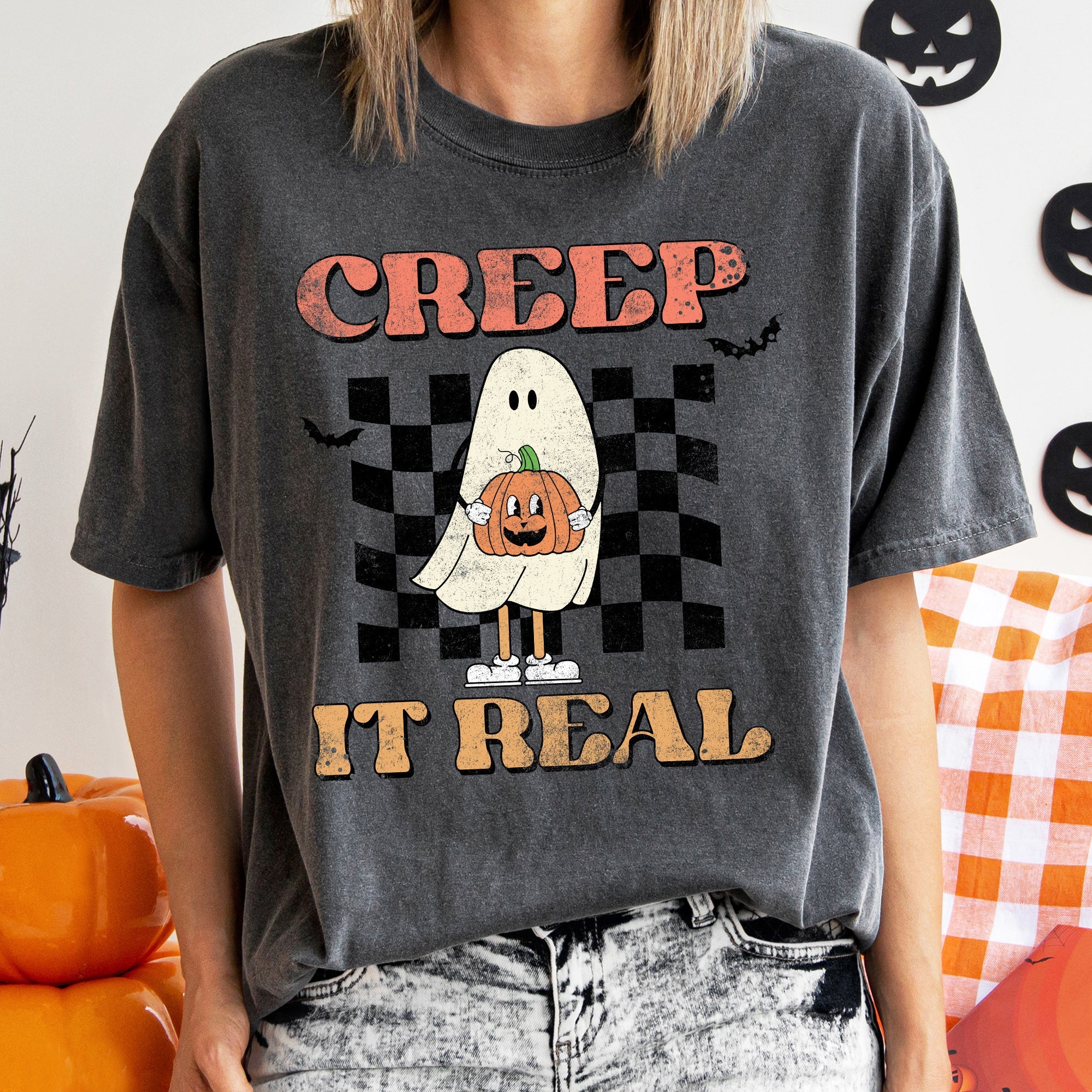 Creep It Real Vintage Halloween Spooky Edition Limited Edition Comfort Colors Tee