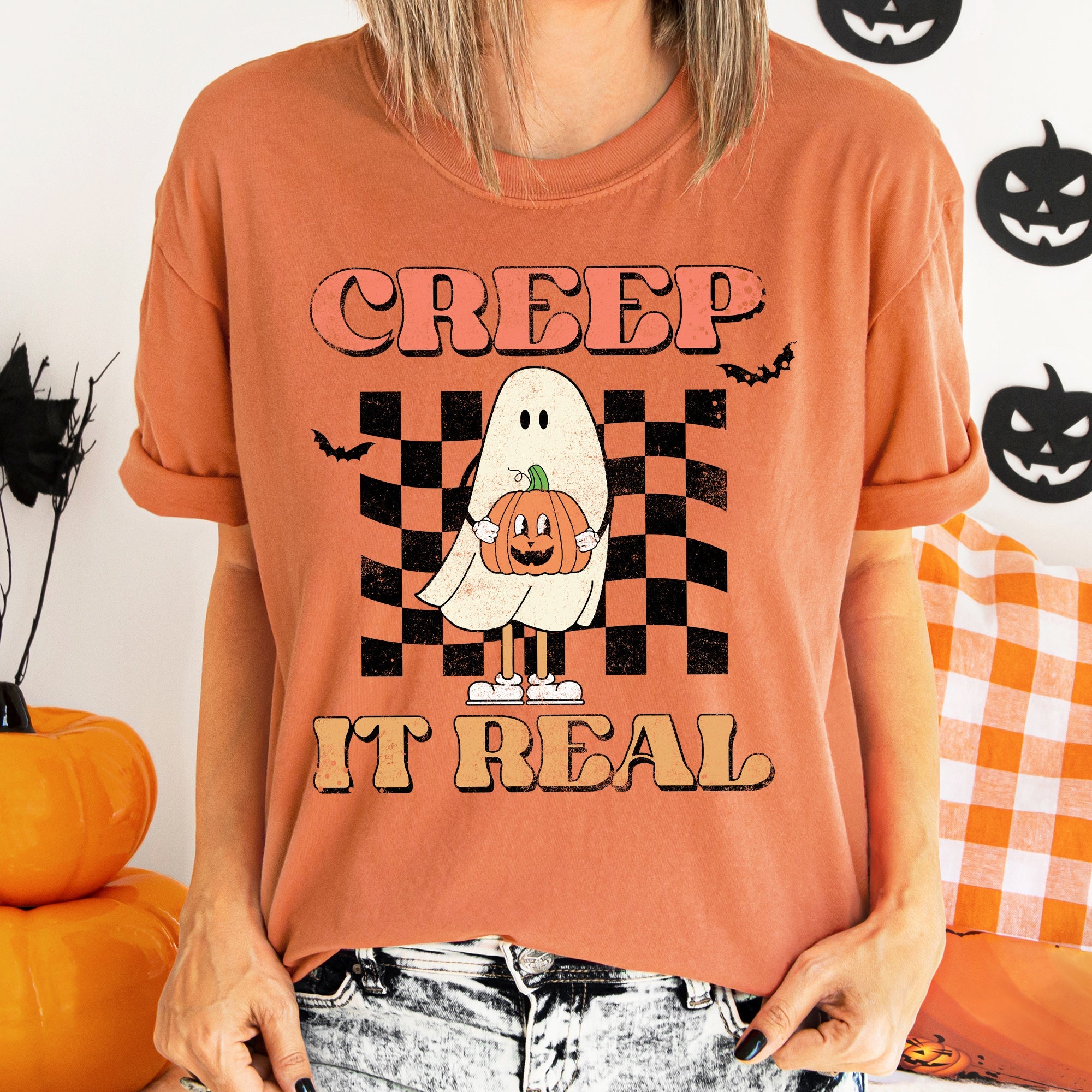 Creep It Real Vintage Halloween Spooky Edition Limited Edition Comfort Colors Tee