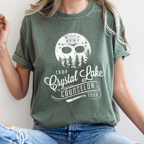Camp Crystal Lake Counselor Retro Halloween Vintage Limited Edition Comfort Colors Tee