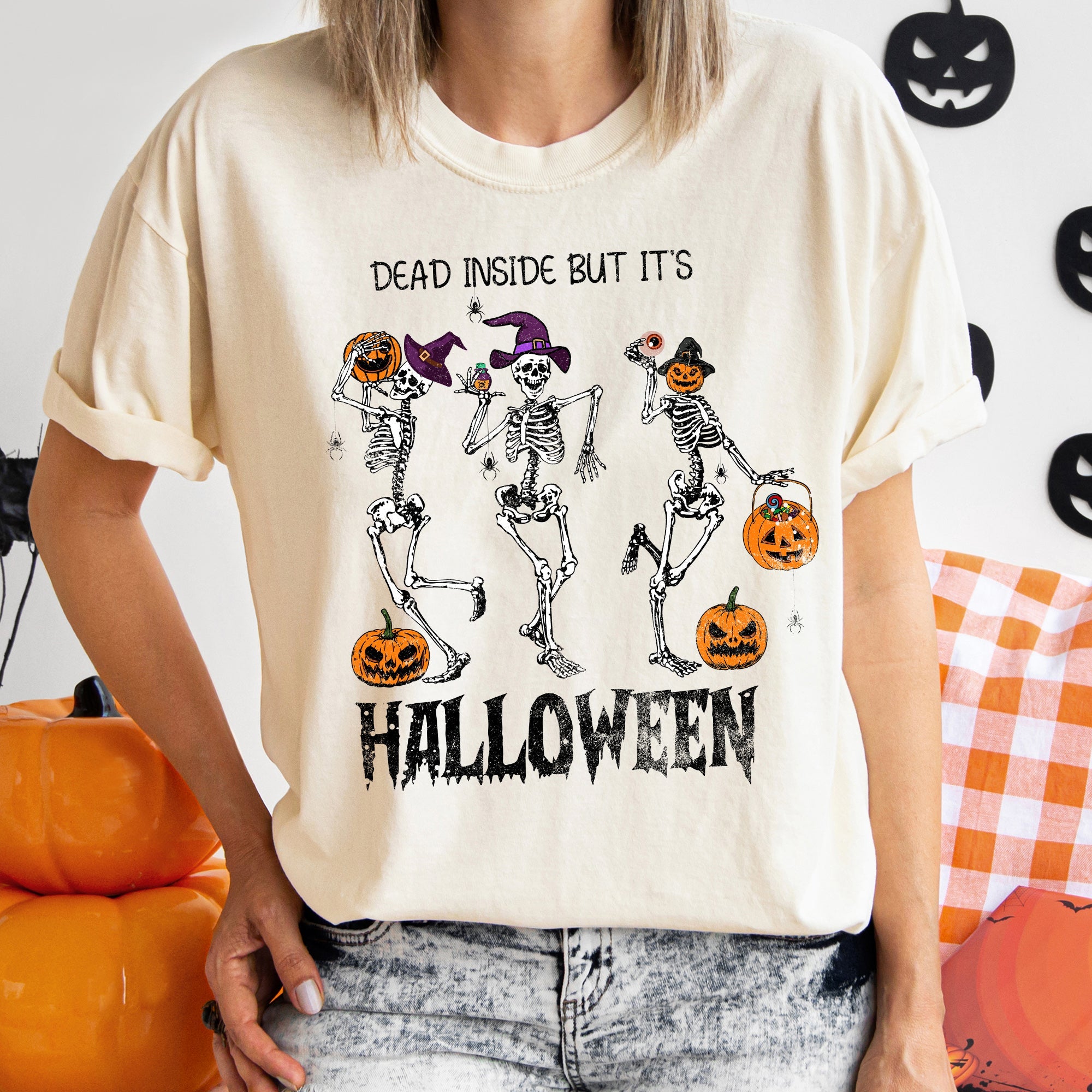 Dead Inside Vintage Halloween Nightmares Collection Exclusive Edition Comfort Colors Tee
