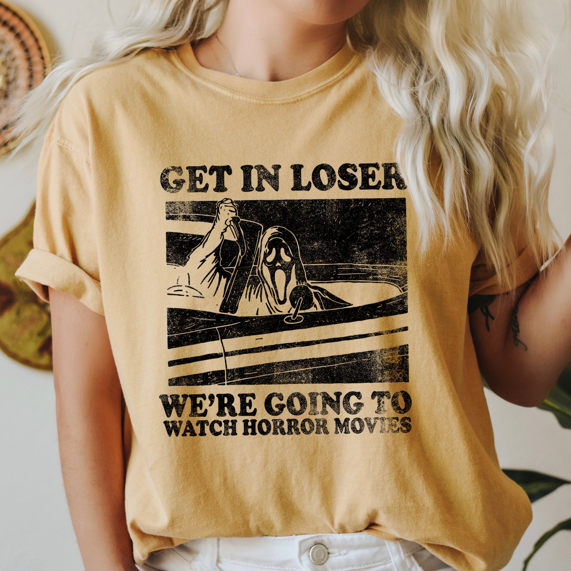 Get In Loser Retro Halloween Vintage Vibe Edition Limited Edition Collectors Choice Comfort Colors Tee