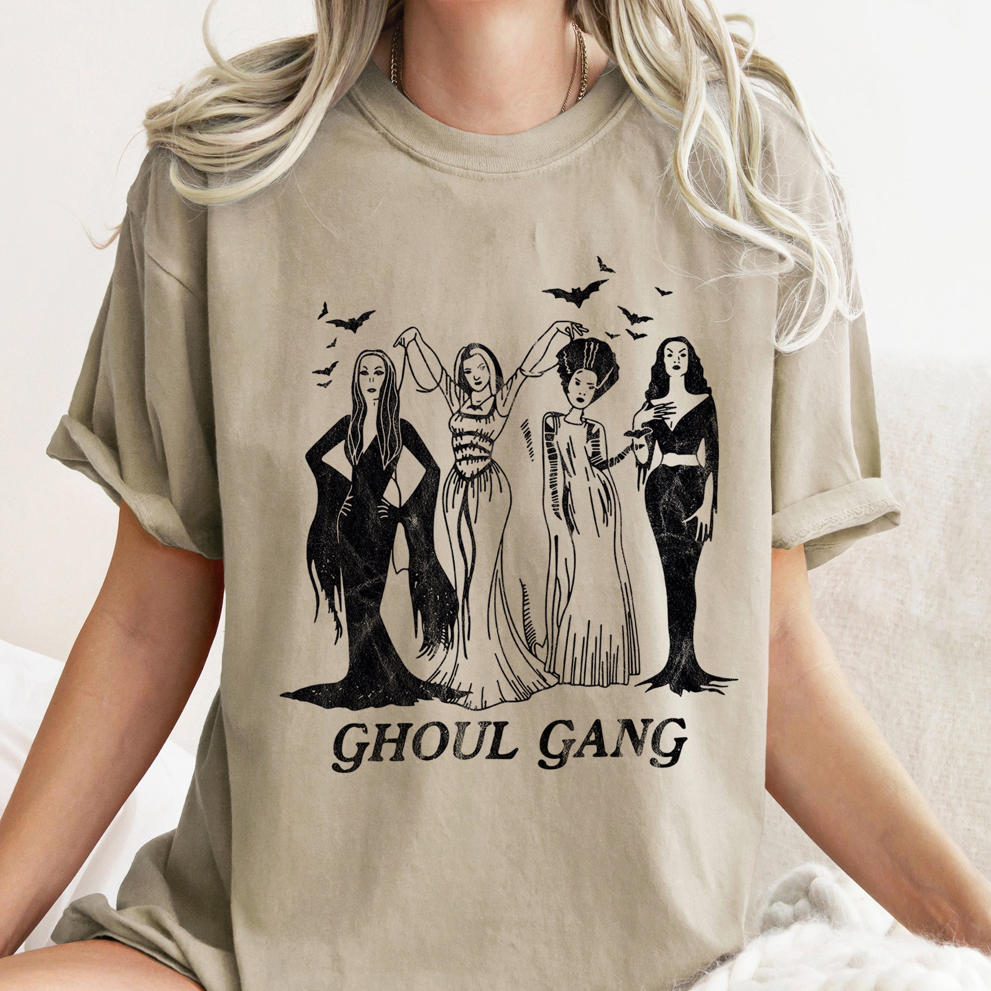 Ghoul Gang Retro Halloween Vintage Skull Illustration Limited Edition Premium Comfort Colors Tee
