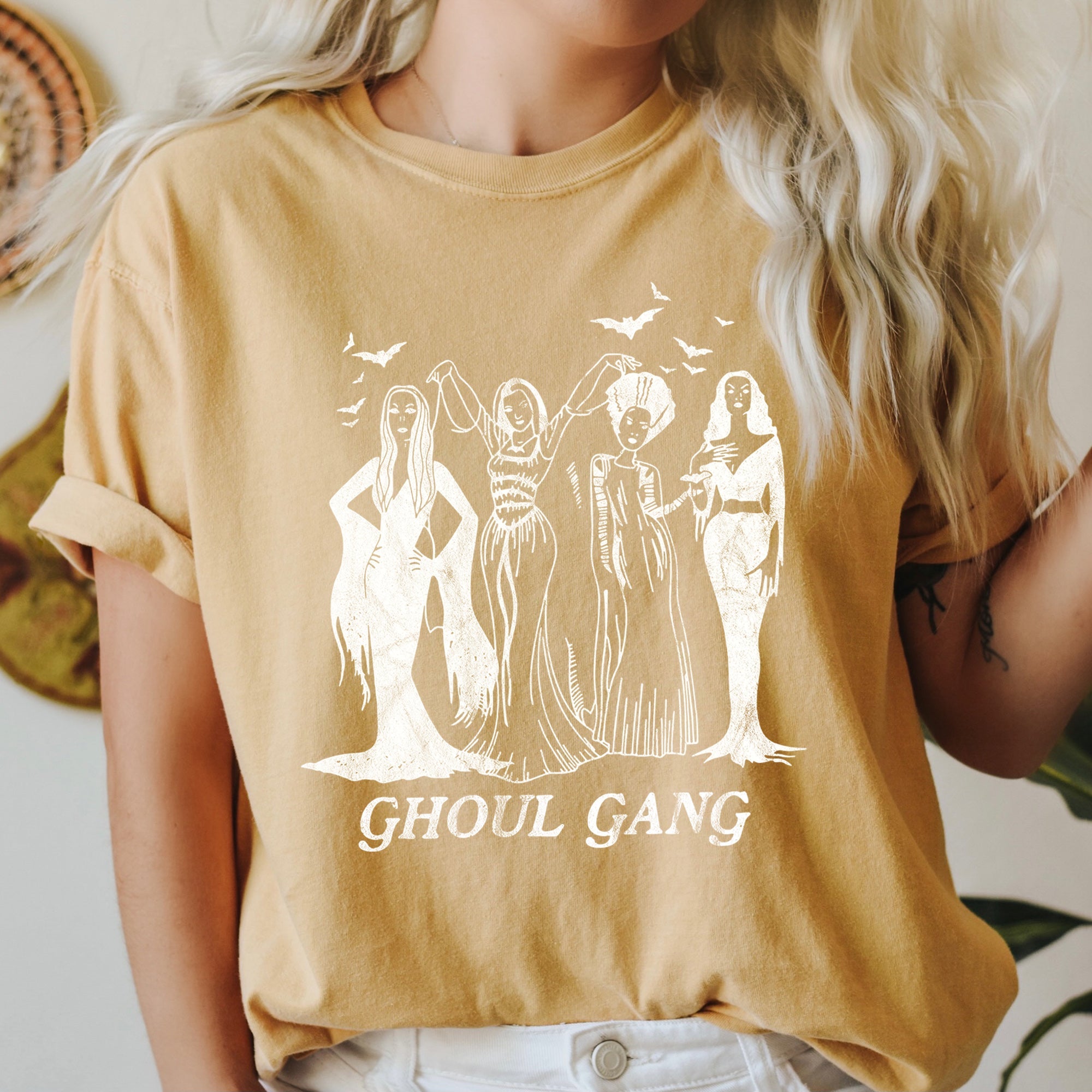 Ghoul Gang Retro Halloween Spooktacular Edition Vintage Nightscape Limited Comfort Colors Tee