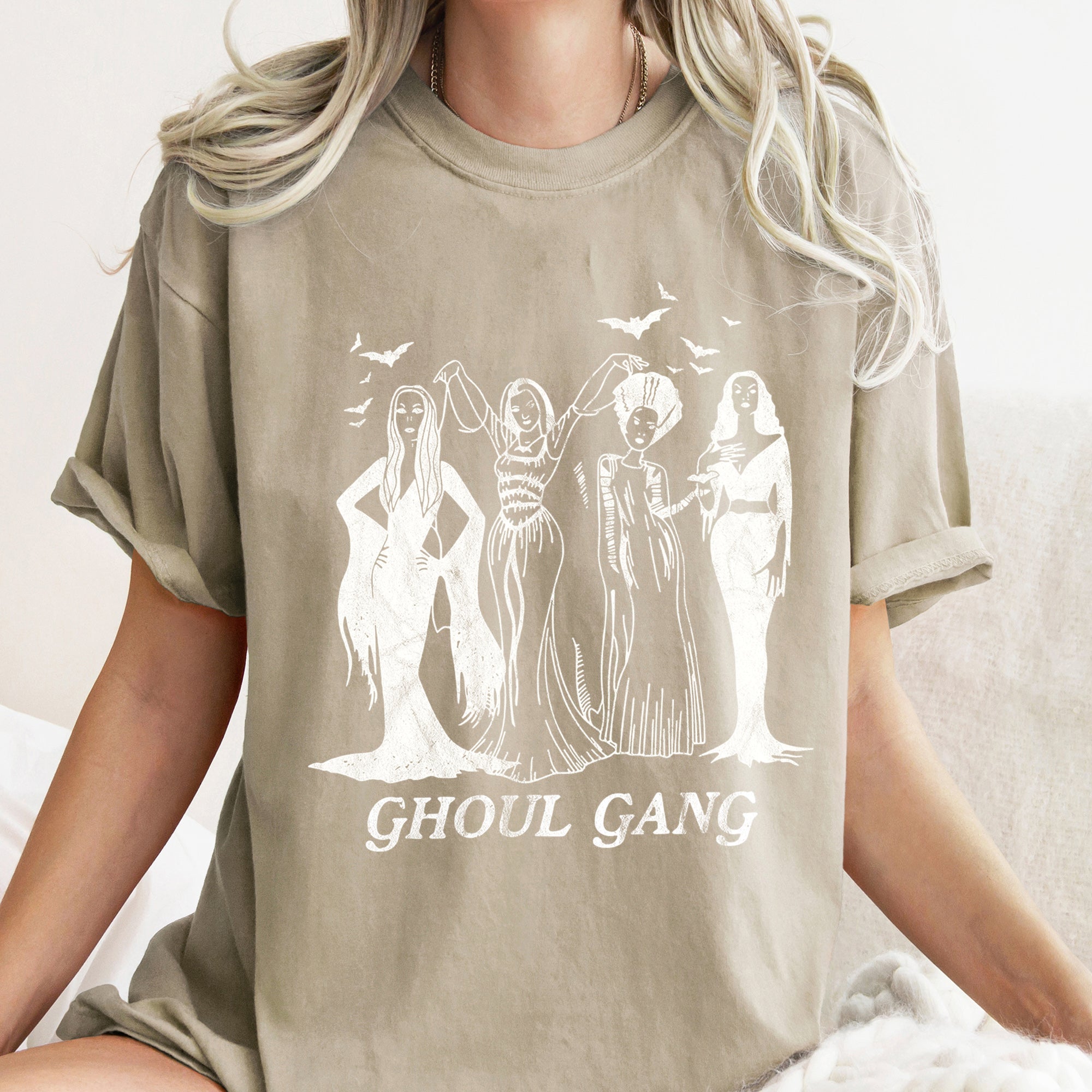 Ghoul Gang Retro Halloween Spooktacular Edition Vintage Nightscape Limited Comfort Colors Tee