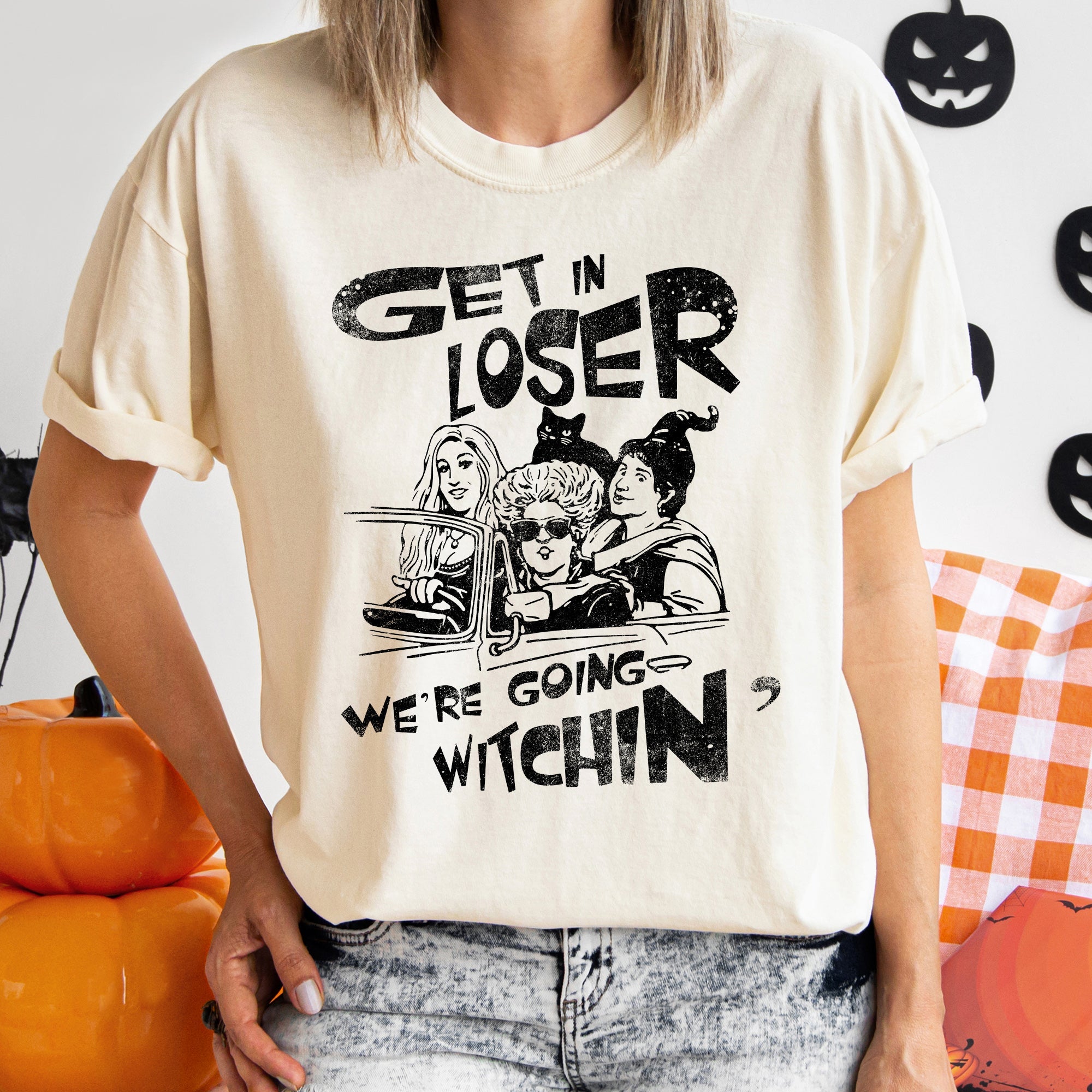 Going Witching Vintage Halloween Night Moonlit Spells Edition Comfort Colors Tee