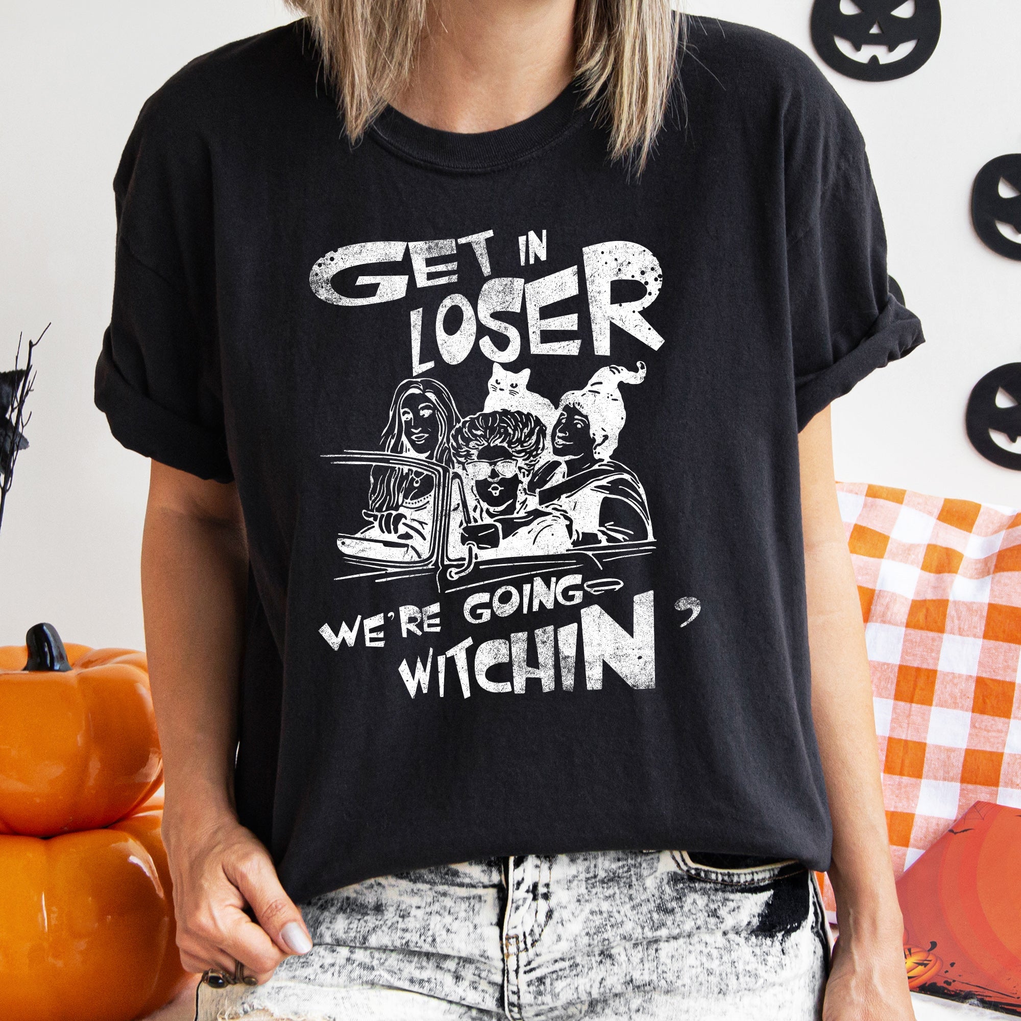 Going Witching Retro Halloween Spooky Vintage Vibe Exclusive Limited Edition Comfort Colors Tee