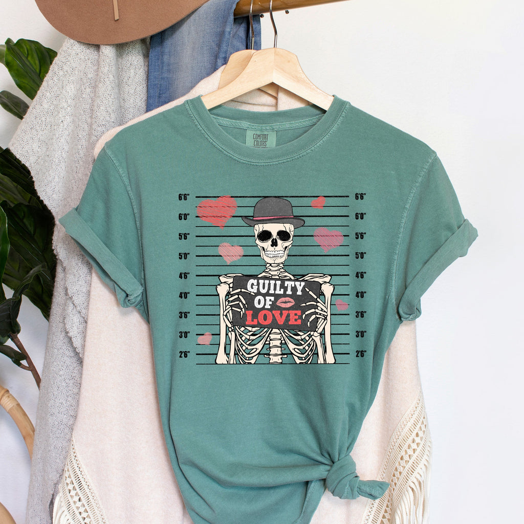 Guilty Of Love Funny Saying Quote Design Featuring Ultra Soft Premium Cotton Comfort Colors Tee