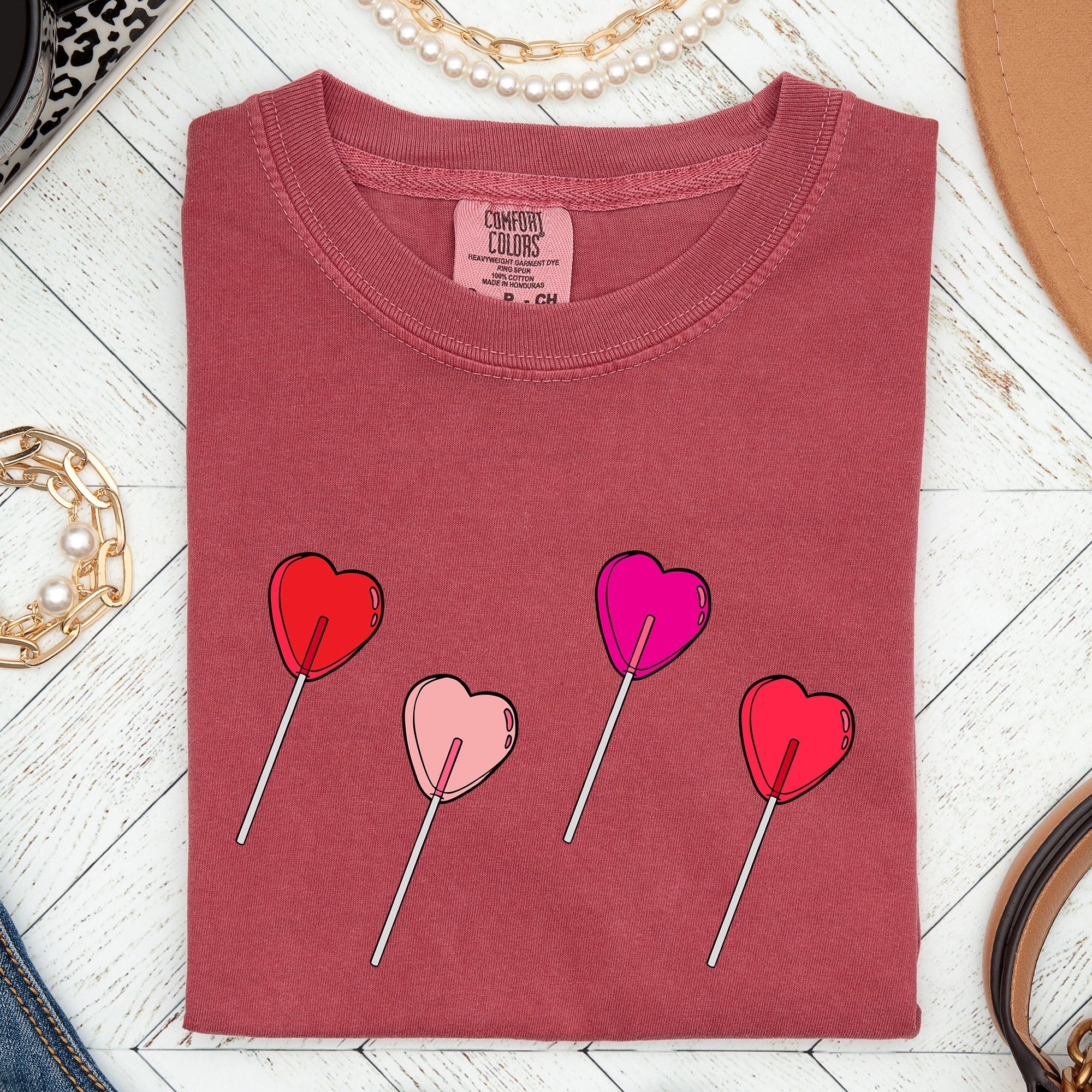 Valentine's Candy, Lollipop, Sweet Heart Valentine's Day Edition Comfort Colors Tee
