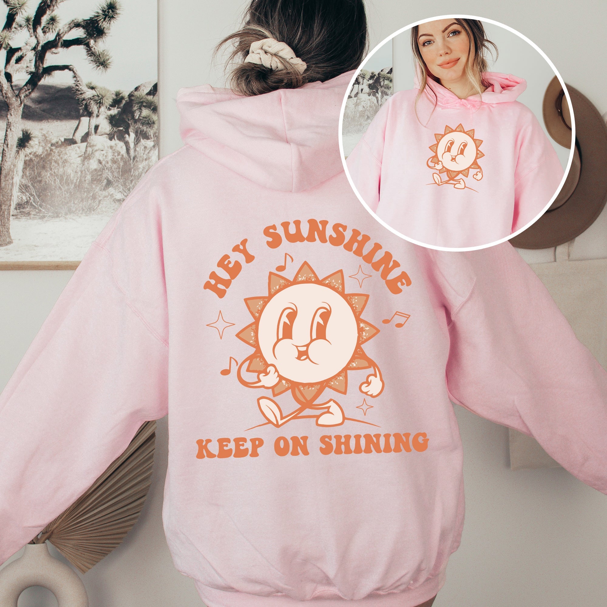 Hey Sunshine Keep On Shining Positivity Kindness Mental Health Hooded Sweatshirt