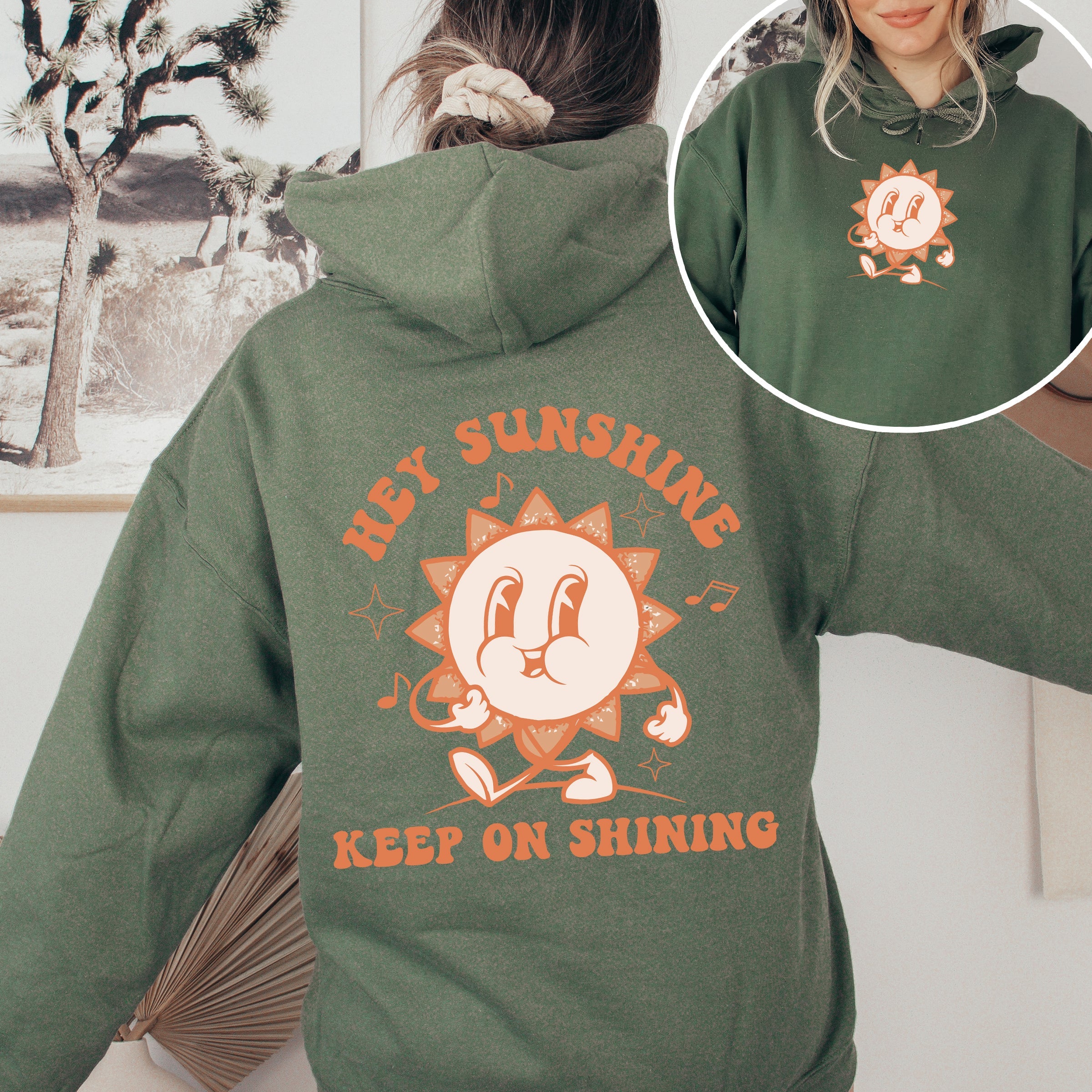 Hey Sunshine Keep On Shining Positivity Kindness Mental Health Hooded Sweatshirt