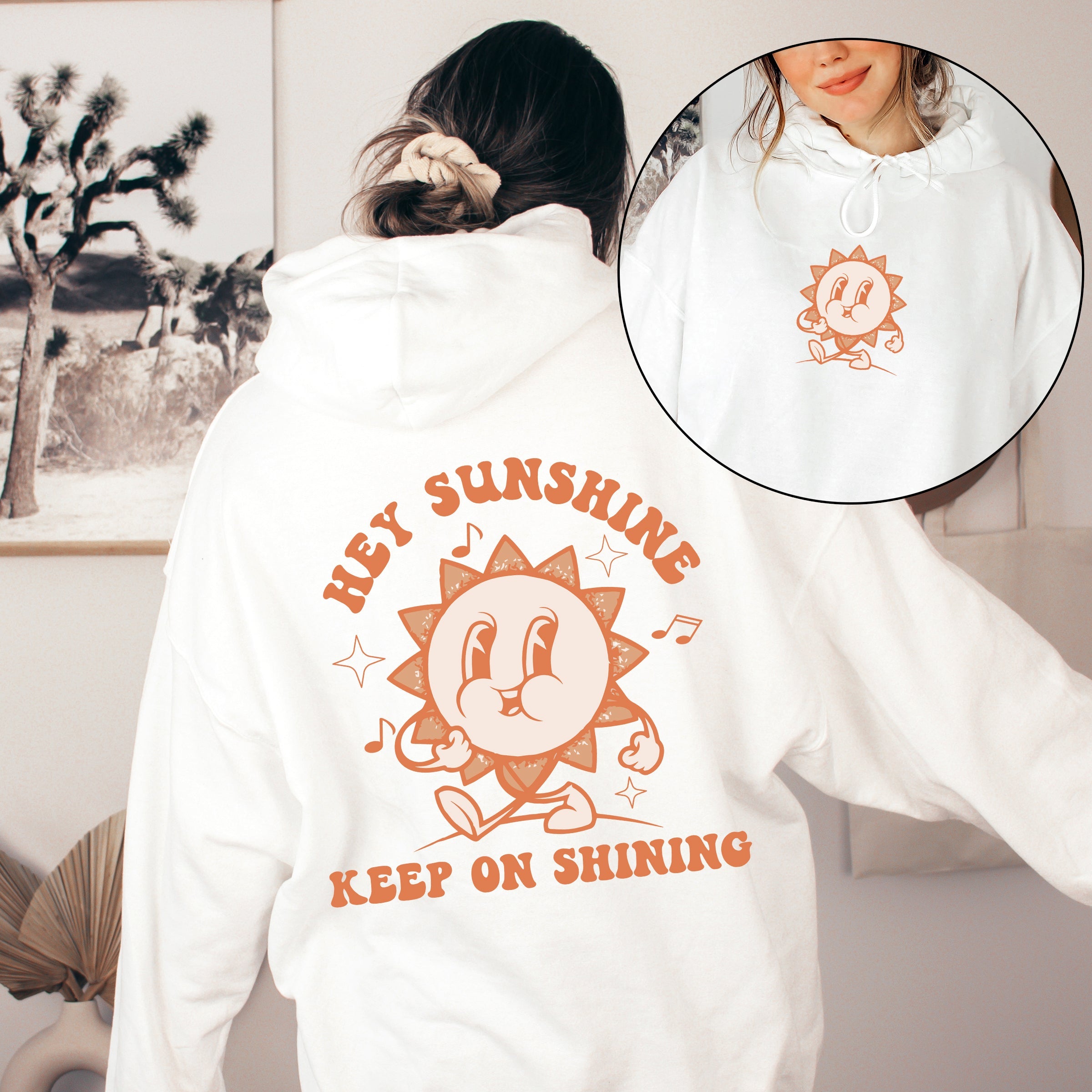 Hey Sunshine Keep On Shining Positivity Kindness Mental Health Hooded Sweatshirt