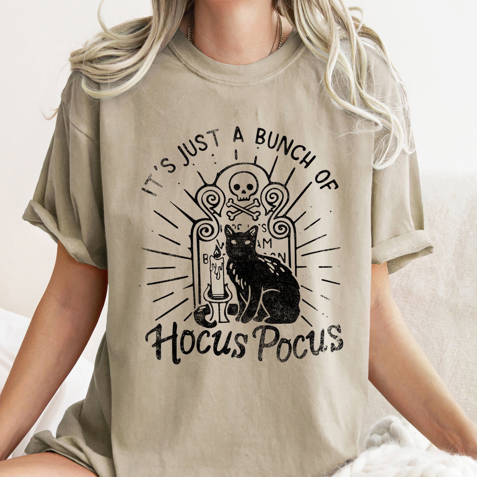 It's Just A Bunch Of Hocus Pocus Retro Halloween Vintage Edition Comfort Colors Tee