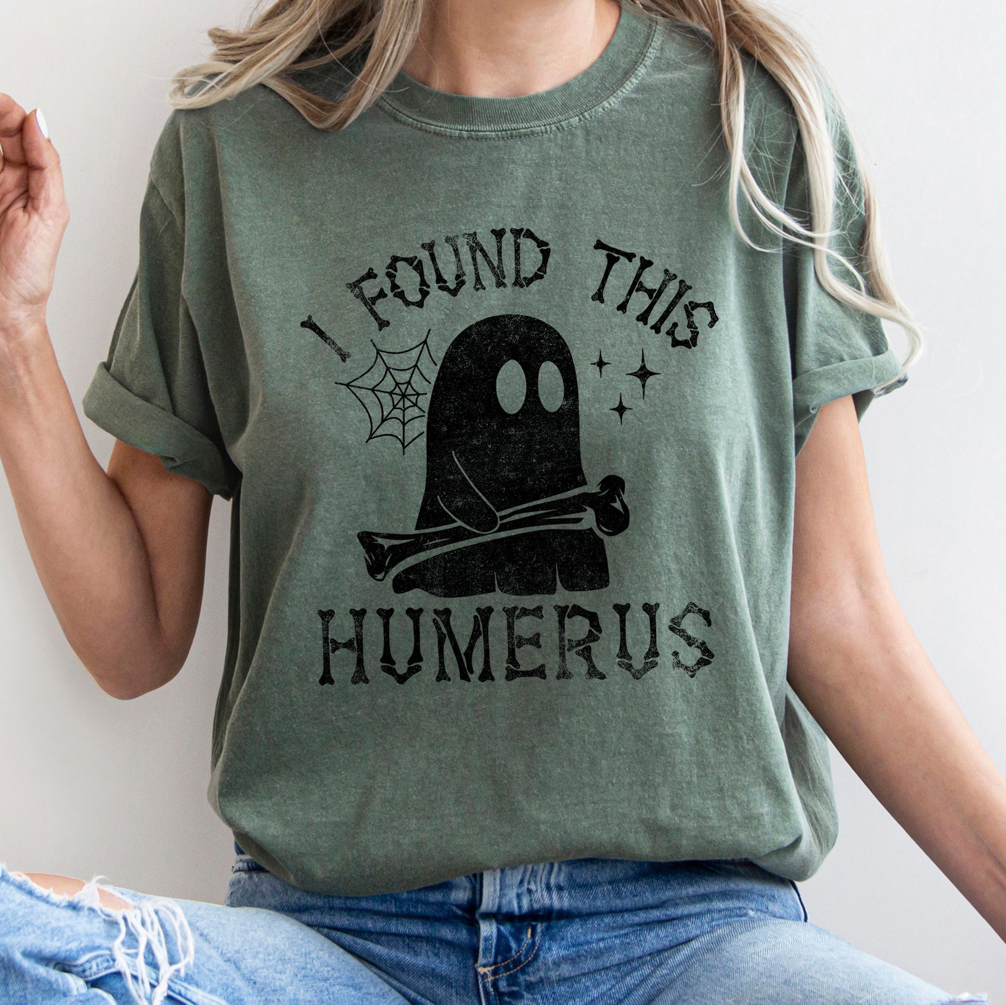 I Found This Humerus Retro Halloween Vintage Style Graphic Edition Comfort Colors Tee