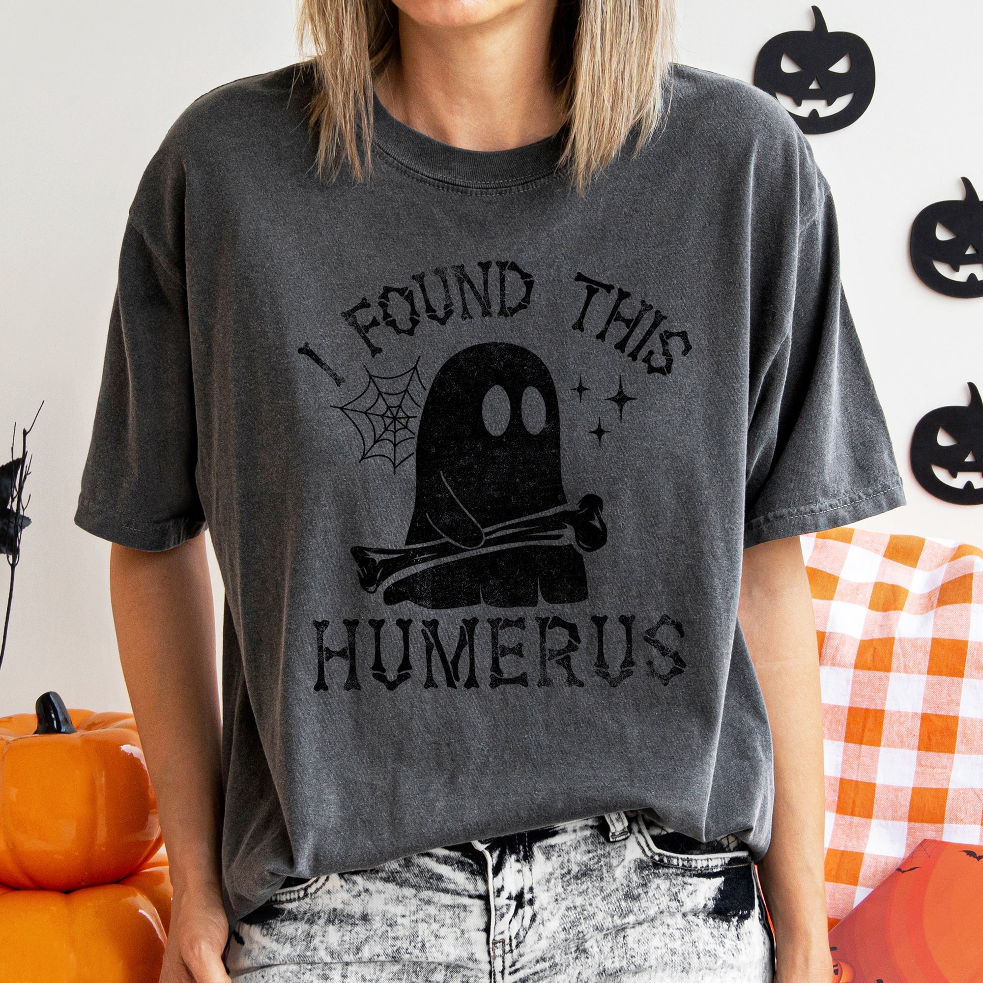 I Found This Humerus Retro Halloween Vintage Style Graphic Edition Comfort Colors Tee