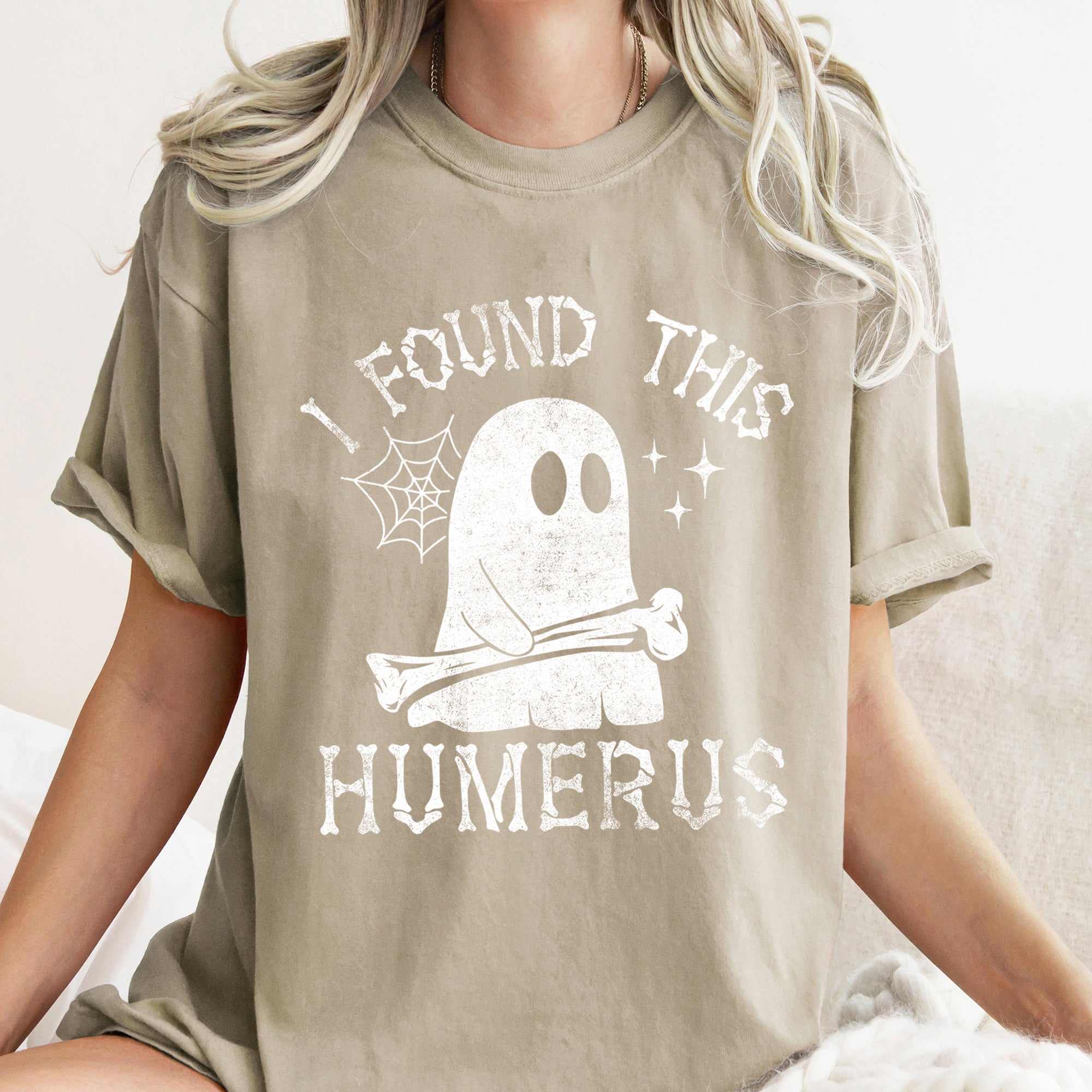 I Found This Humerus Retro Halloween Vintage Graphic Design Inspiration Premium Edition Comfort Colors Tee