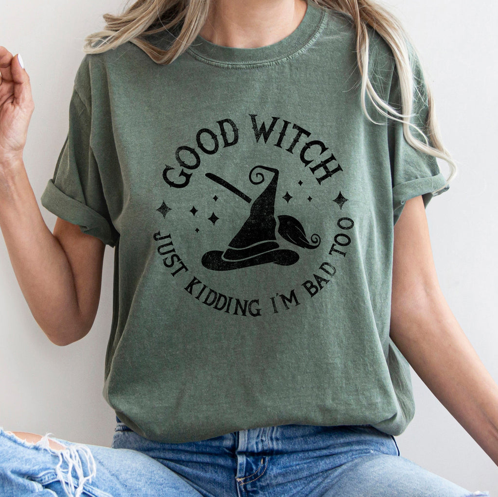 Good Witch Retro Halloween Limited Edition Deluxe Midnight Harvest Comfort Colors Tee