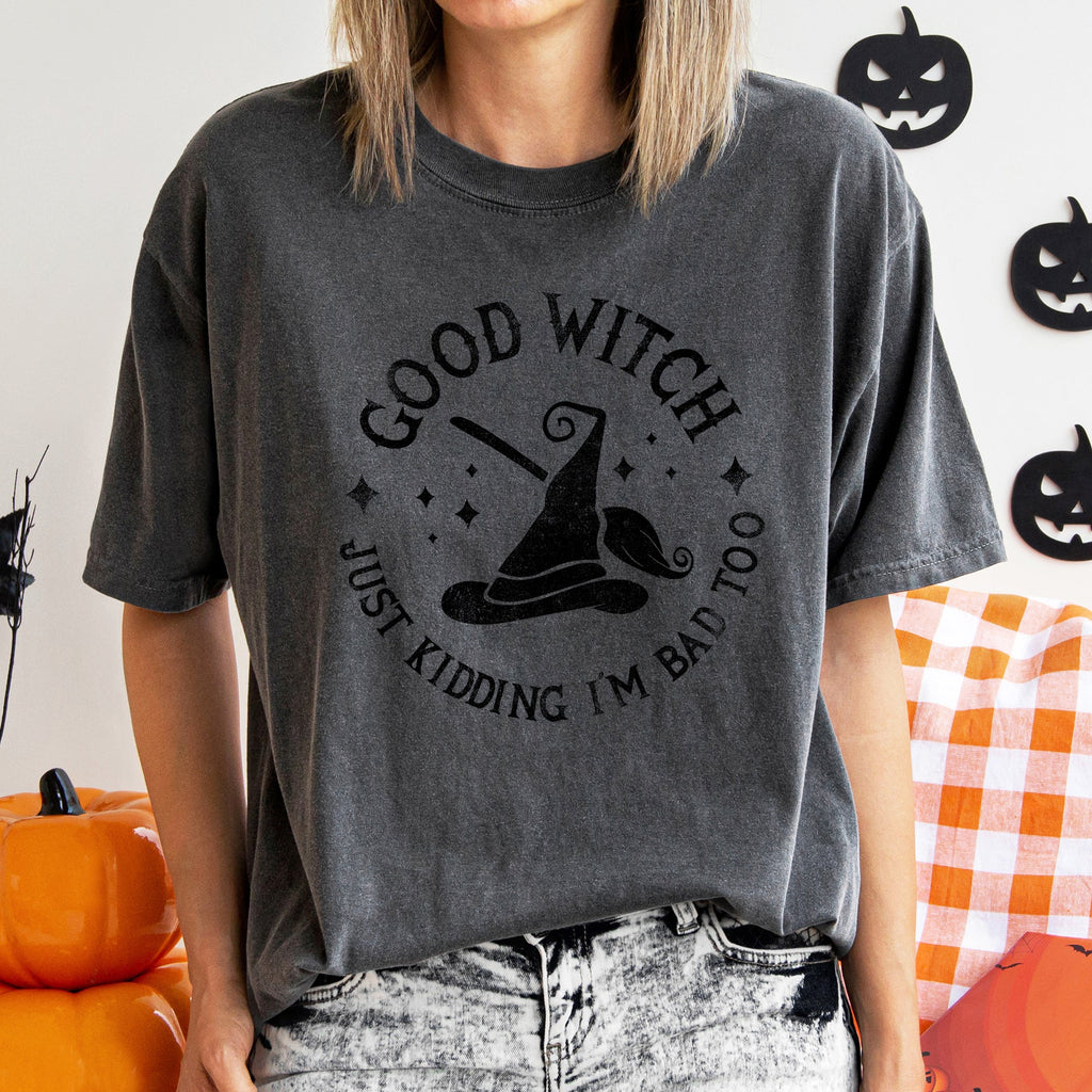 Good Witch Retro Halloween Limited Edition Deluxe Midnight Harvest Comfort Colors Tee