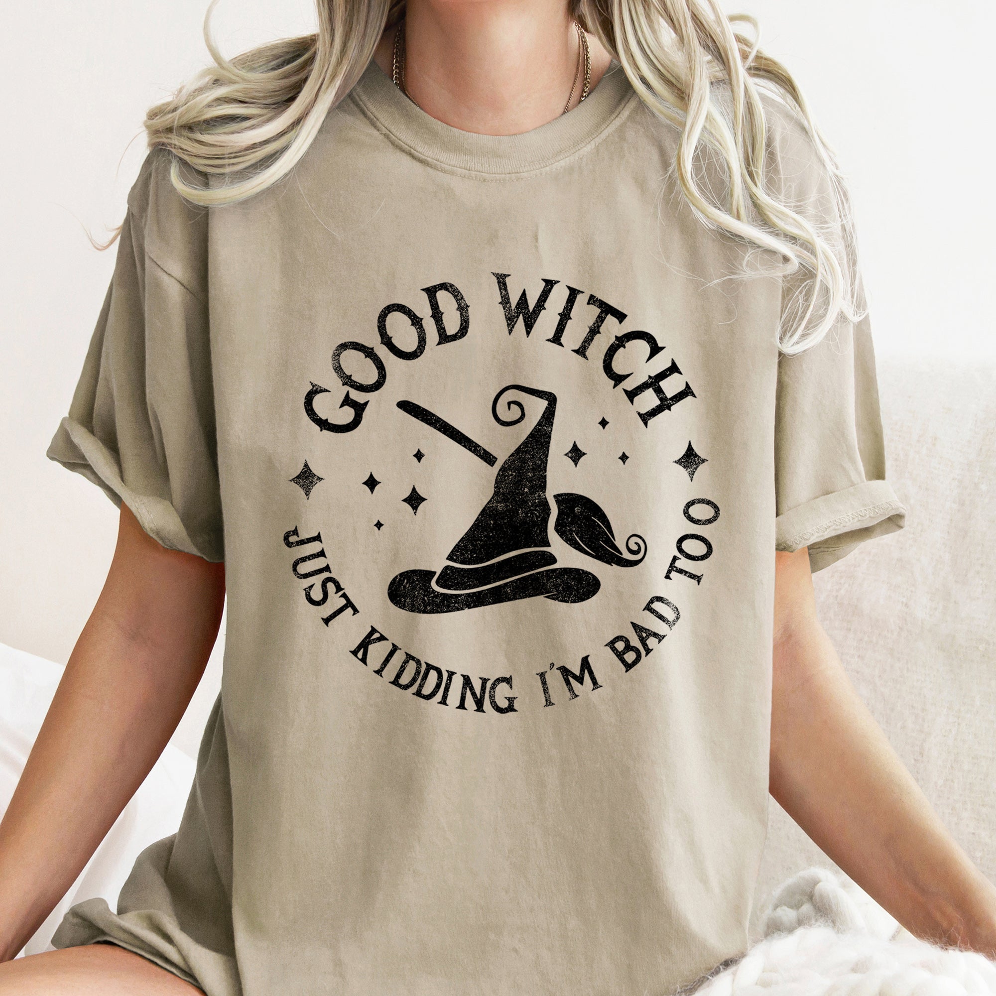 Good Witch Retro Halloween Limited Edition Deluxe Midnight Harvest Comfort Colors Tee