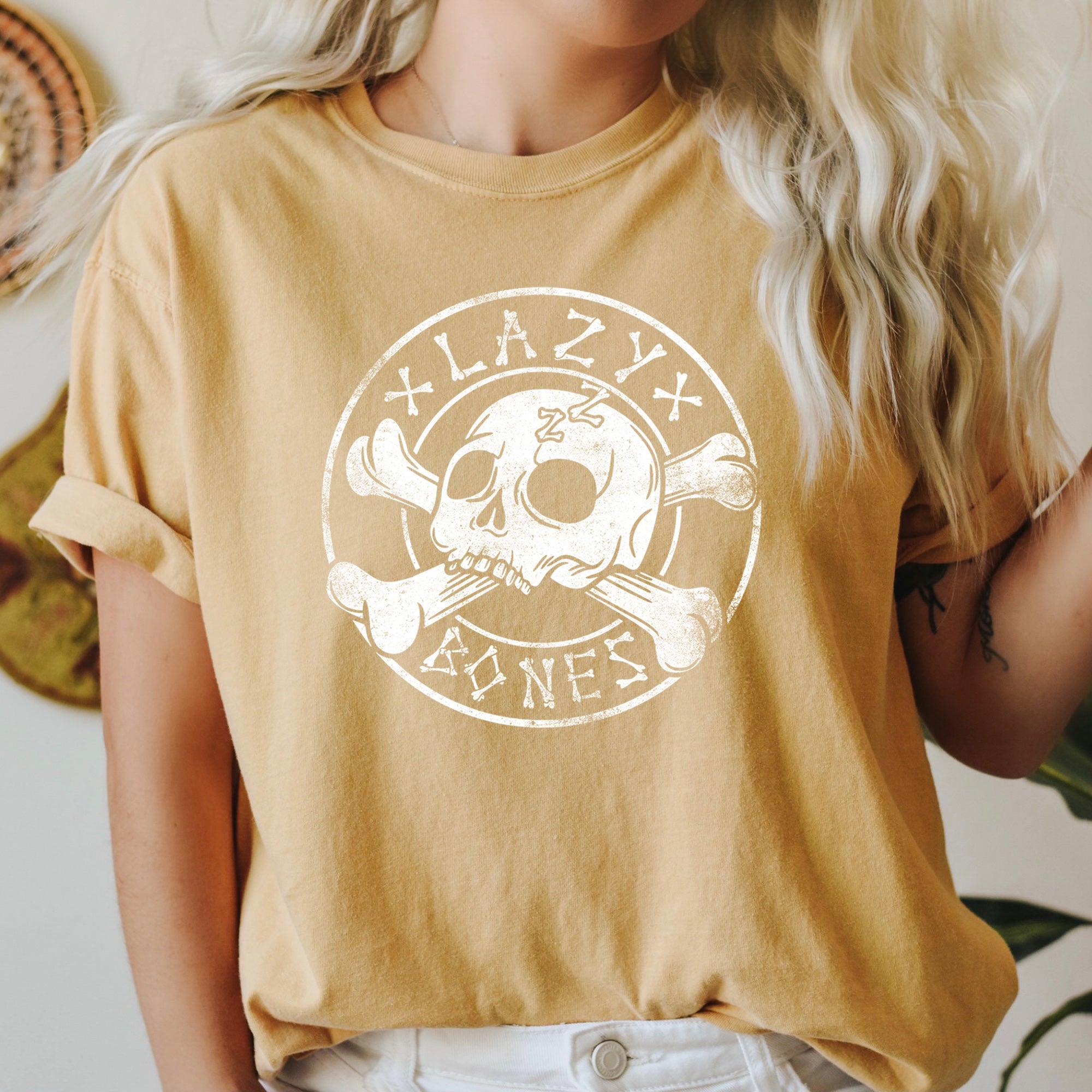Lazy Bones Retro Halloween Night Fright Vintage Collector's Edition Comfort Colors Tee
