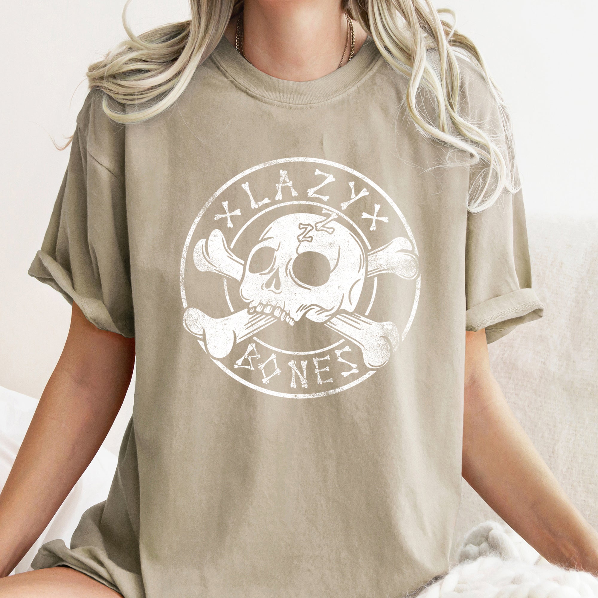 Lazy Bones Retro Halloween Night Fright Vintage Collector's Edition Comfort Colors Tee