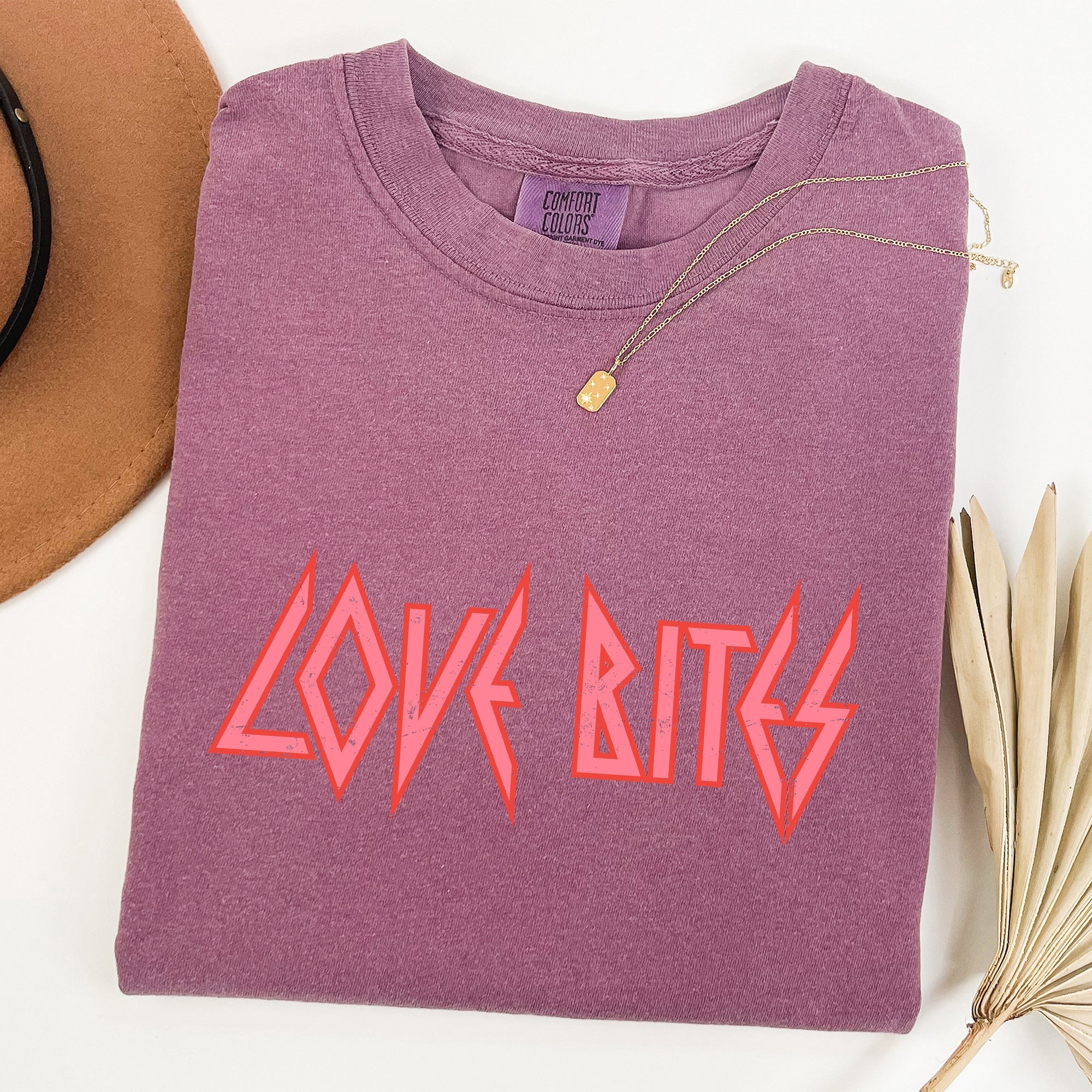 Love Bites Def Retro 80s Rock Music Nostalgic Vintage Edition Comfort Colors Tee