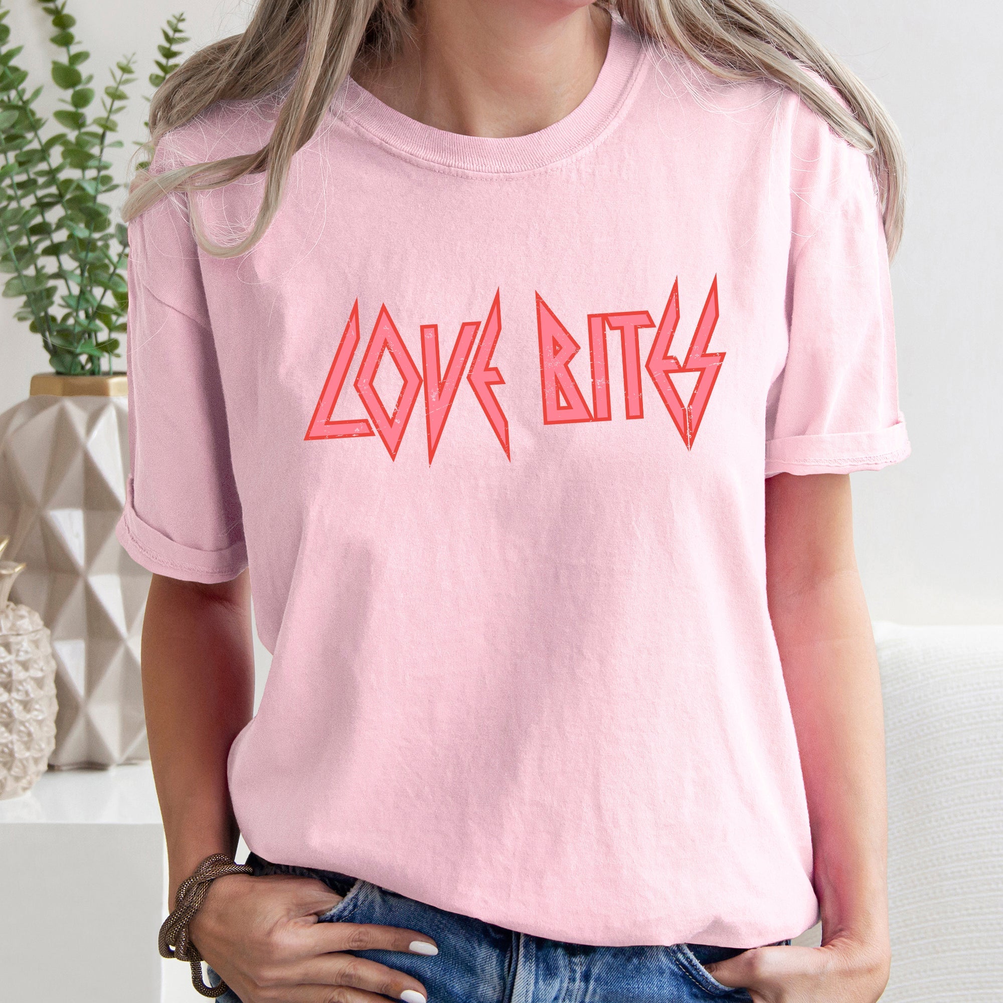 Love Bites Def Retro 80s Rock Music Nostalgic Vintage Edition Comfort Colors Tee