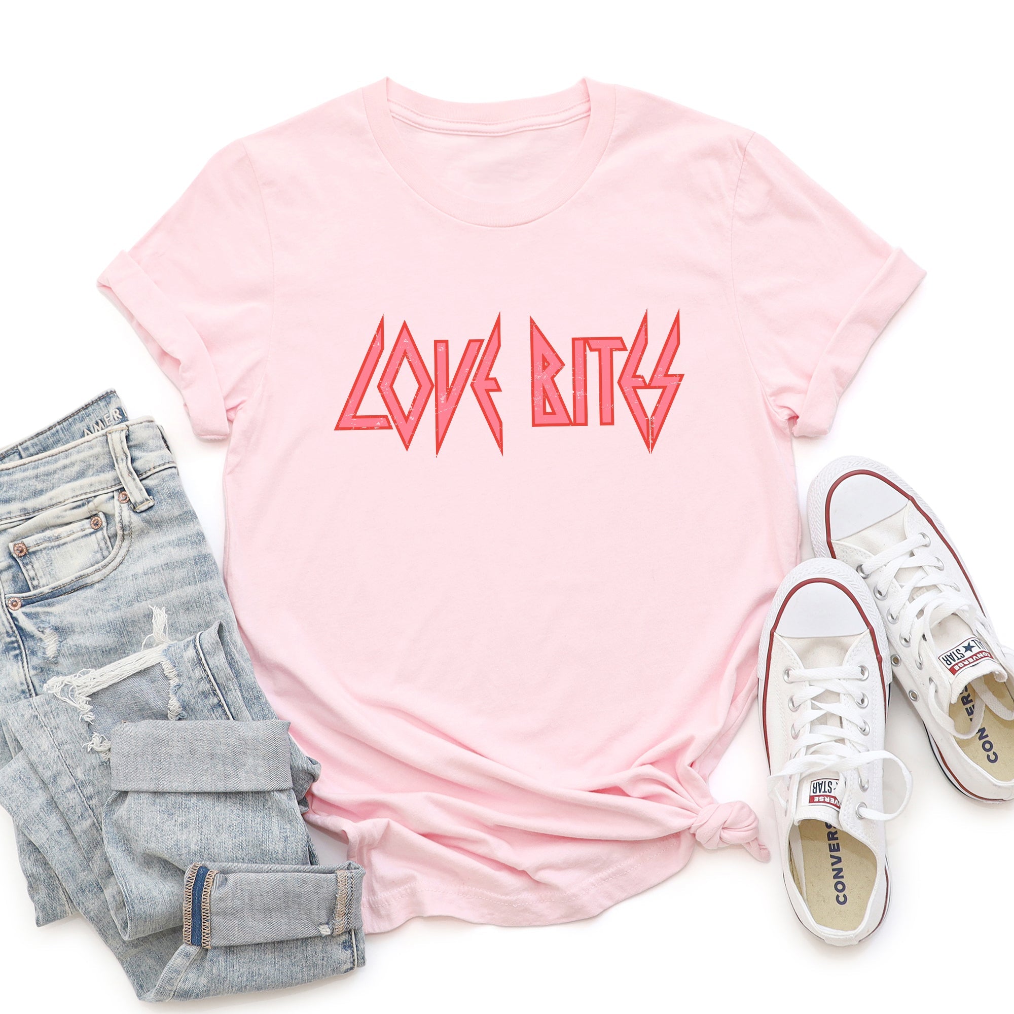 Love Bites Def Retro 80s Rock Music Vintage Style Nostalgia Throwback Pop Culture Graphic Tee