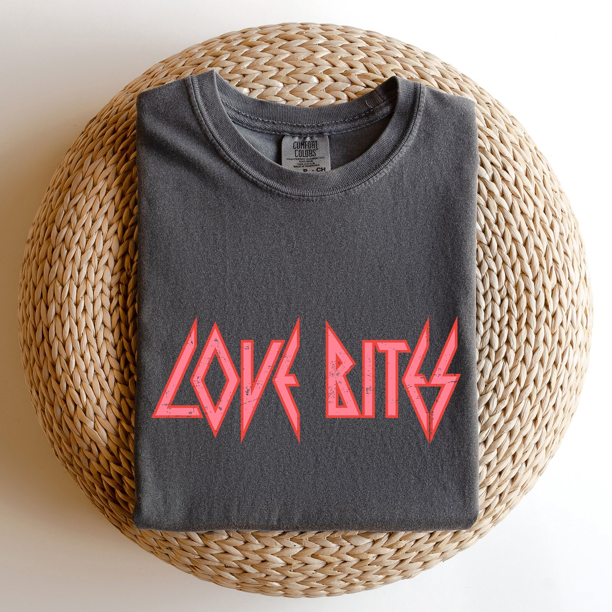 Love Bites Def Retro 80s Rock Music Nostalgic Vintage Edition Comfort Colors Tee